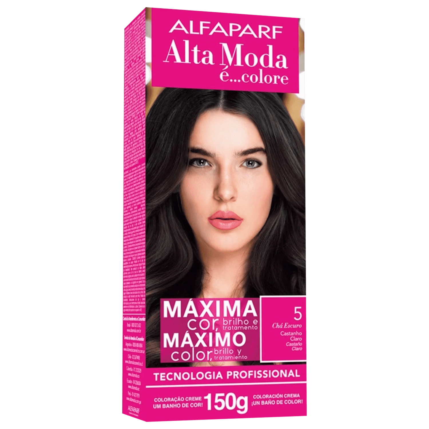 Alfaparf Alta Moda é Colore 5 Castanho Claro - Coloração Permanente 150g