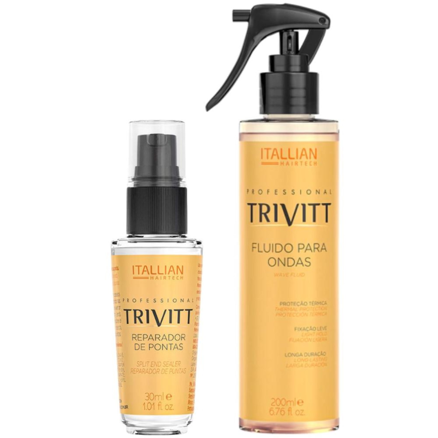 Trivitt Kit Fluído Para Ondas 200ml + Reparador De Pontas 30ml