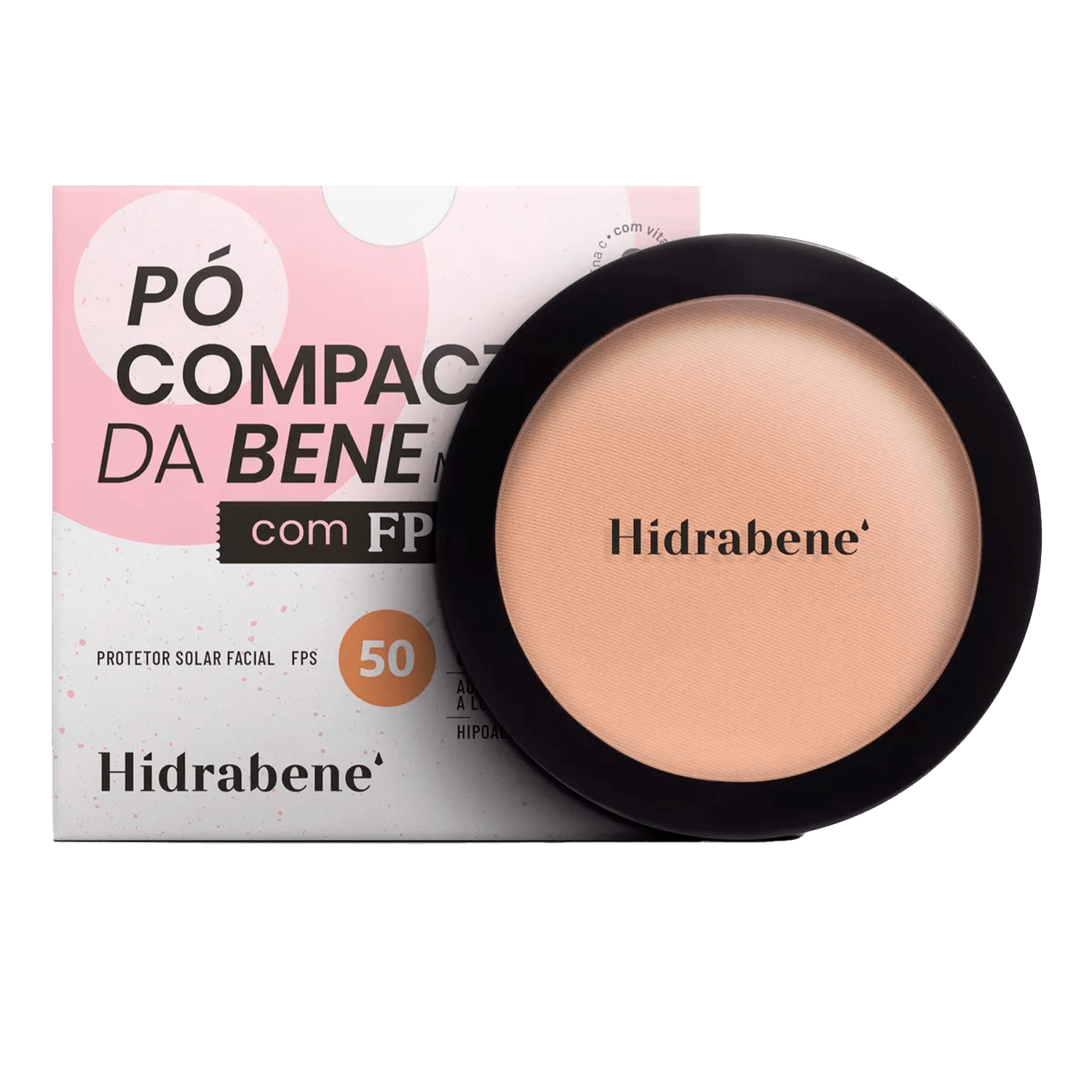 Hidrabene Pó Compacto da Bene FPS 50 Médio - Pó Compacto 10g