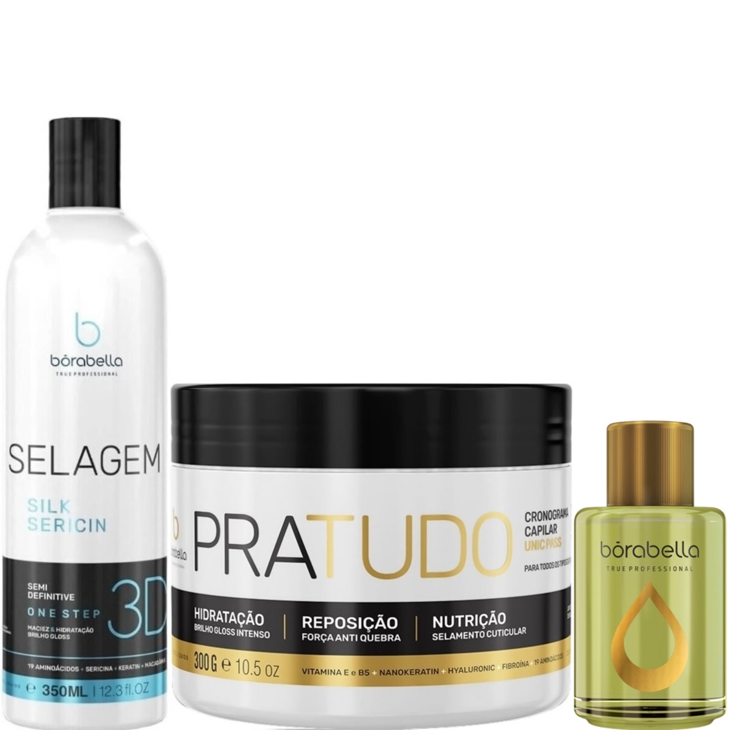 Kit Borabella Organic 3D Pra Tudo Argan Oil Care (3 Produtos)