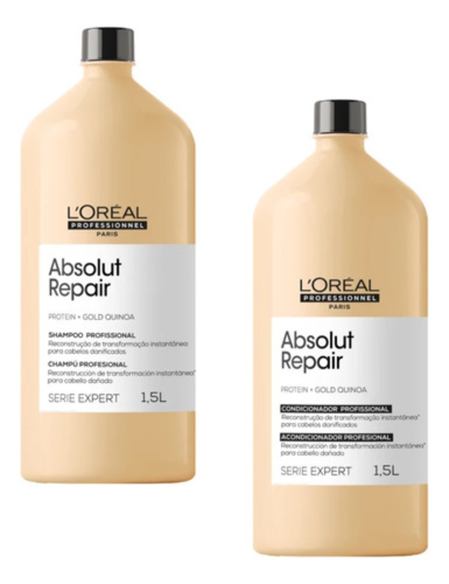 Kit L'Oréal Professionnel Absolut Repair Protein + Gold Quinoa Duo Essential Salon (2 Produtos)