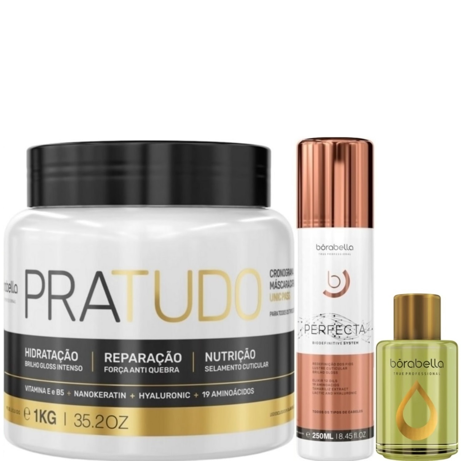 Kit Borabella Pra Tudo Argan Perfecta (3 Produtos)