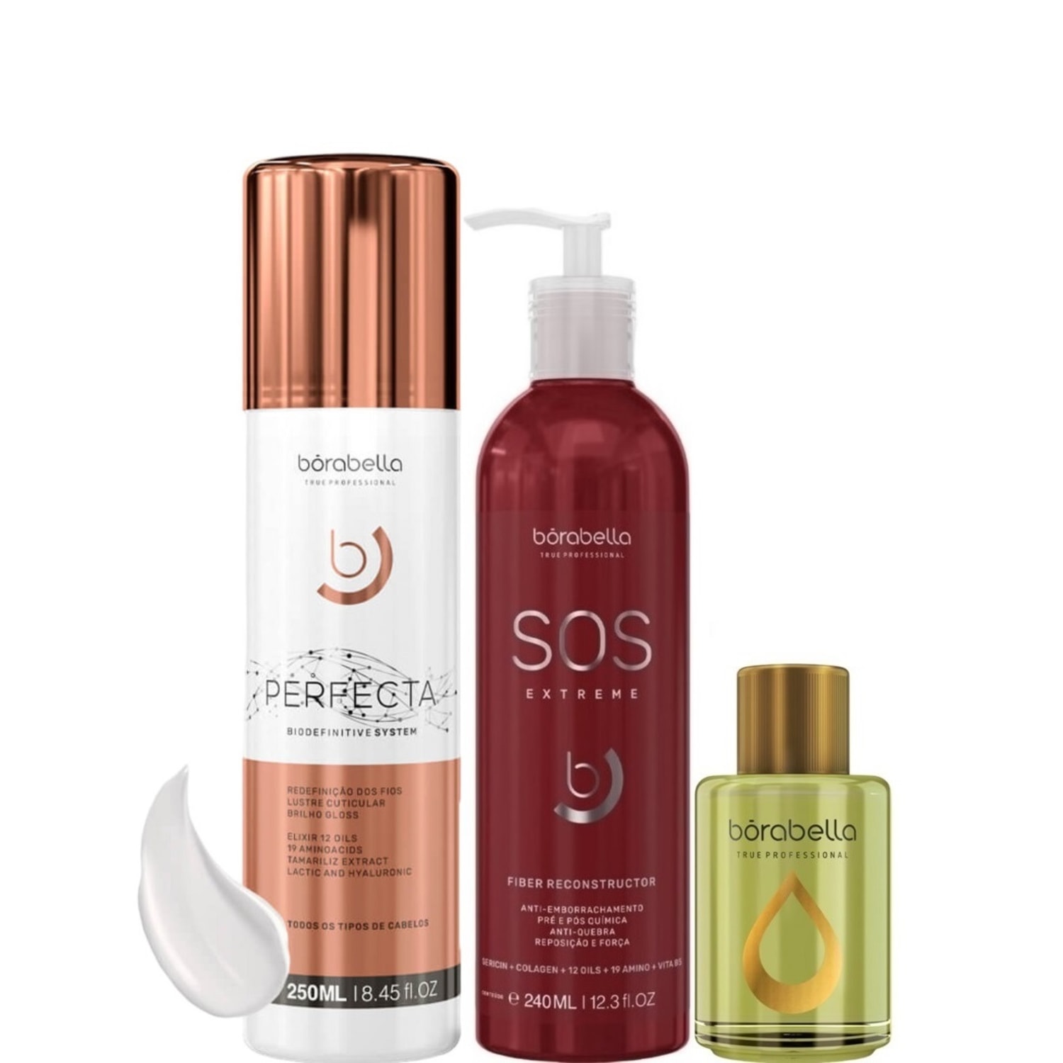 Kit Borabella Perfecta SOS Extreme Argan (3 Produtos)