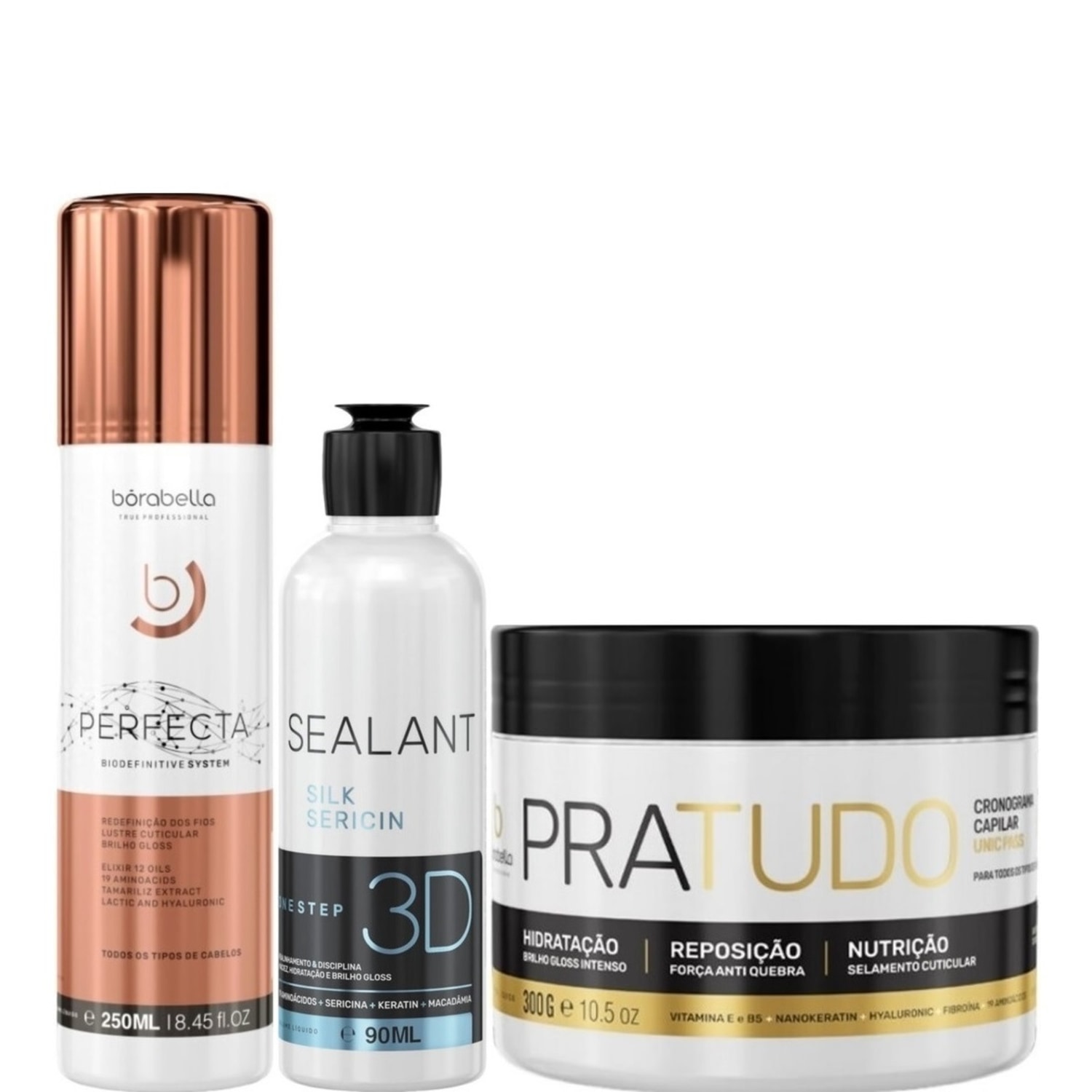 Kit Borabella Perfecta Pra Tudo 3D Home Care (3 Produtos)