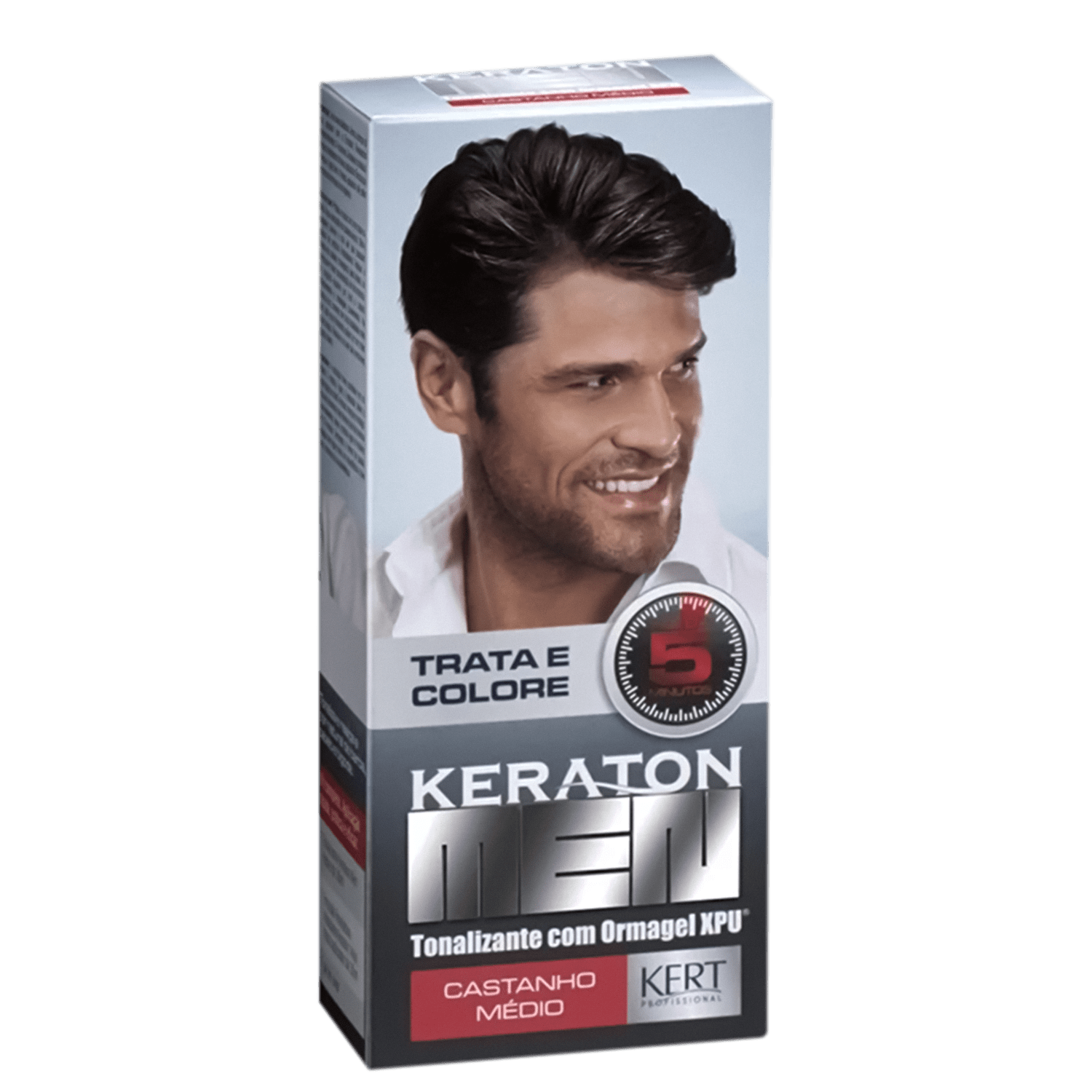 Keraton Men Castanho Médio - Tonalizante Capilar 60ml