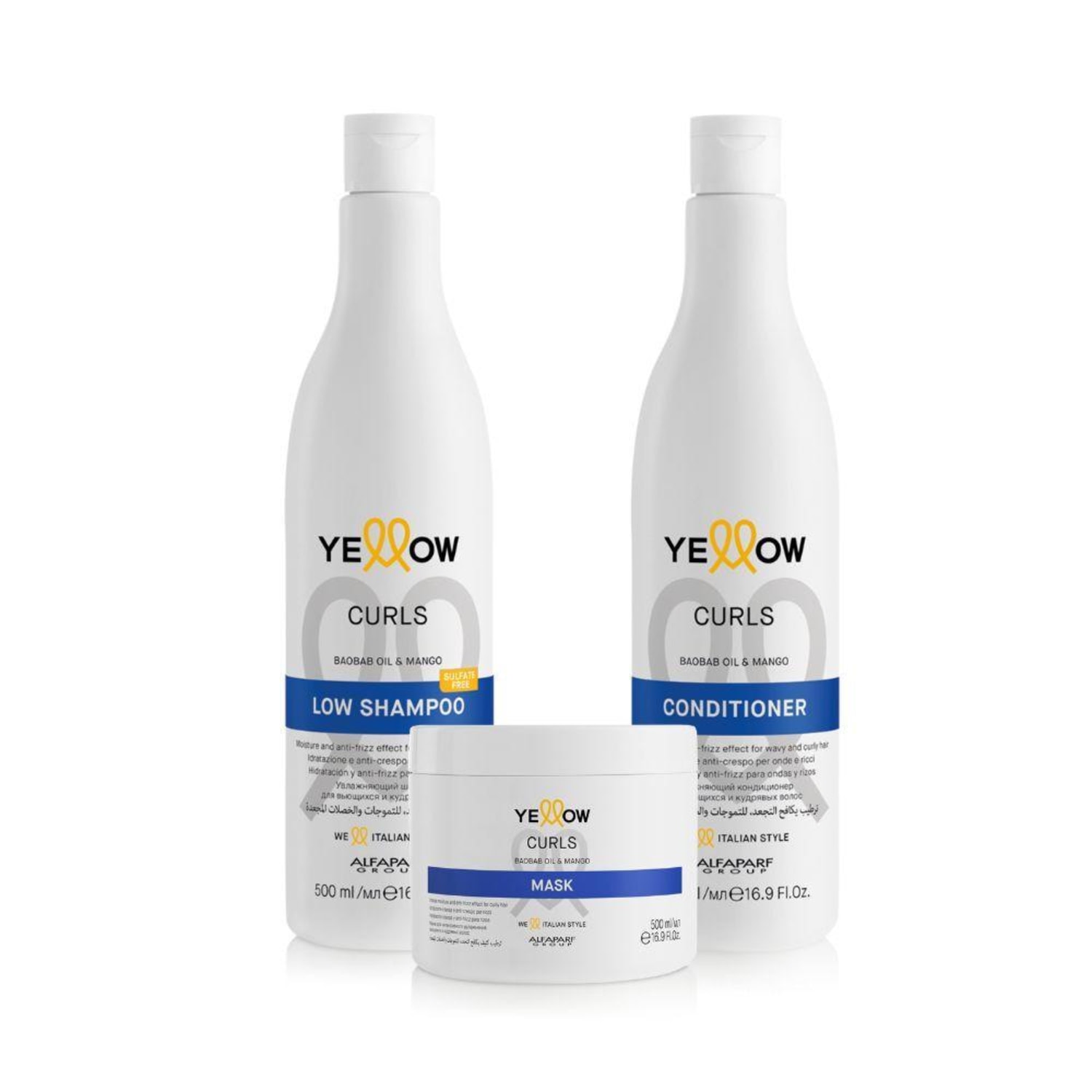 Yellow Curls Kit Trio Shampoo + Condicionador + Mascara