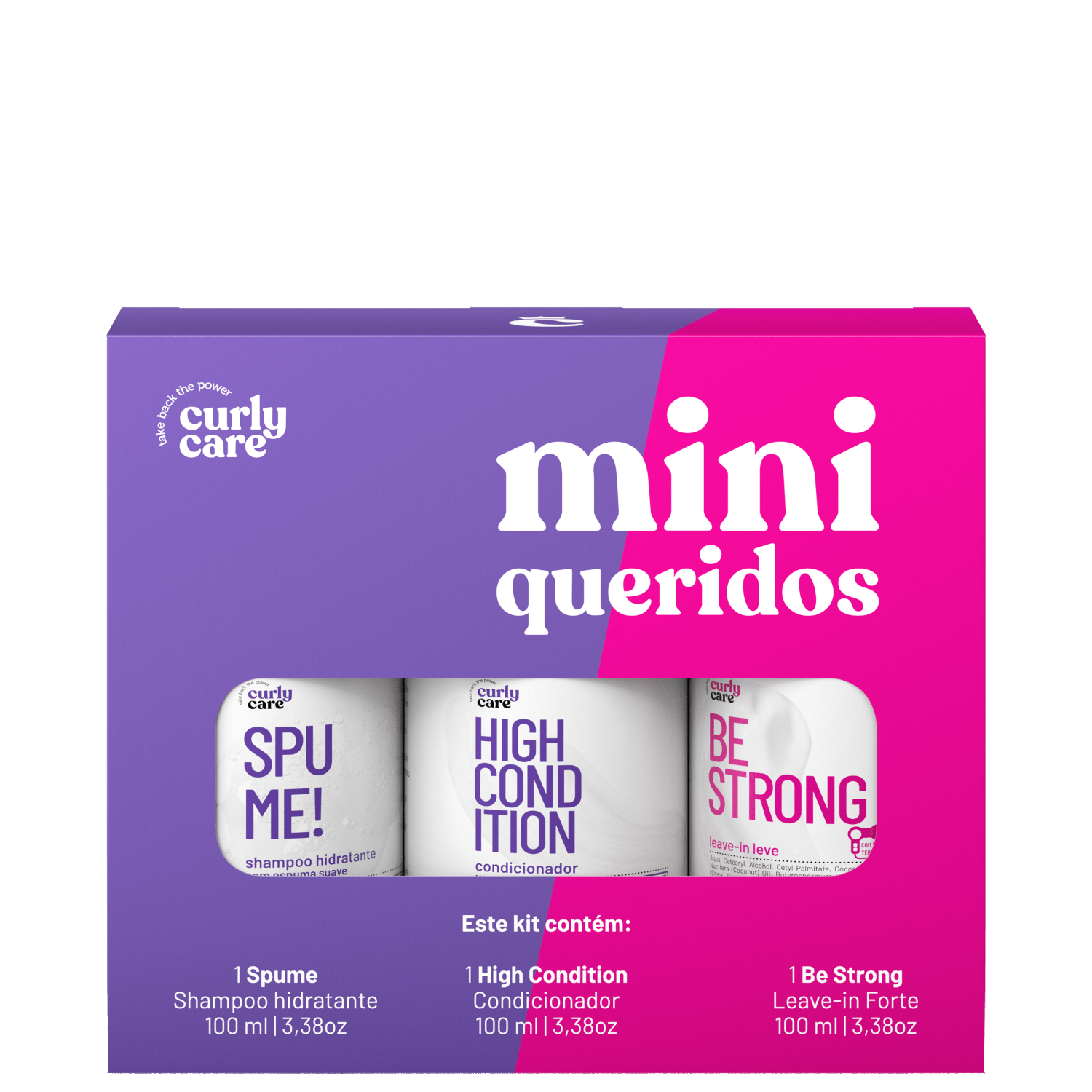 Kit Curly Care Mini Queridos (3 Produtos)