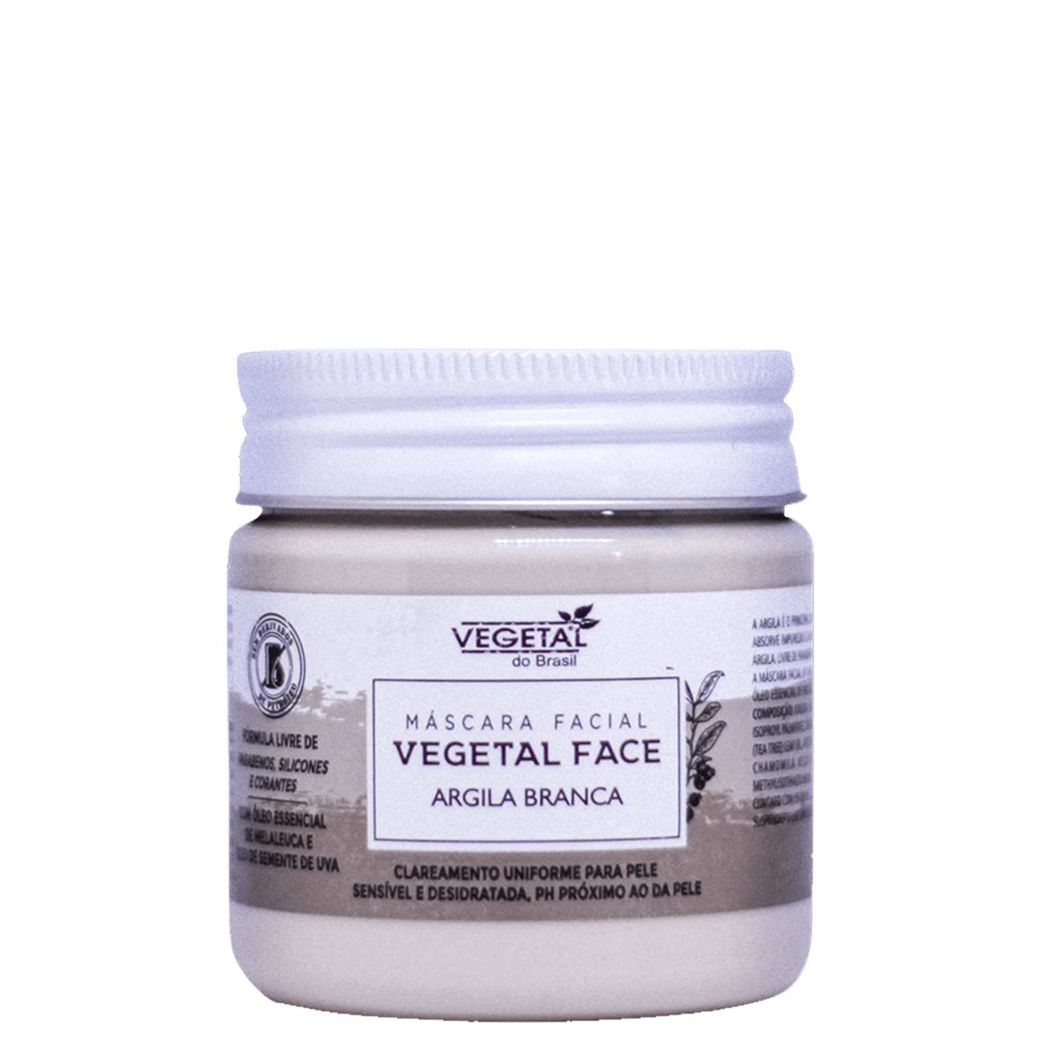 Vegetal do Brasil Argila Branca - Máscara Facial 180g