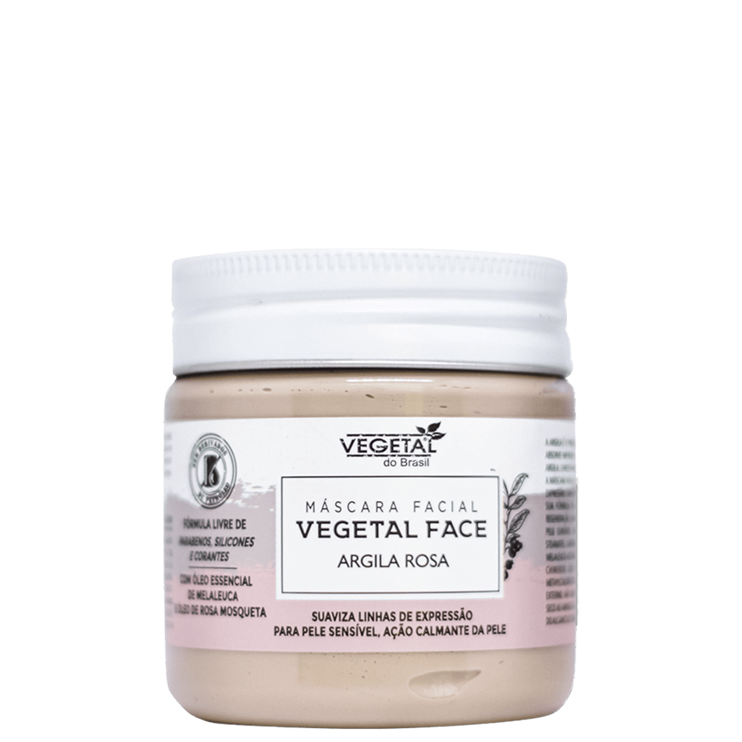Vegetal do Brasil Argila Rosa - Máscara Facial 180g