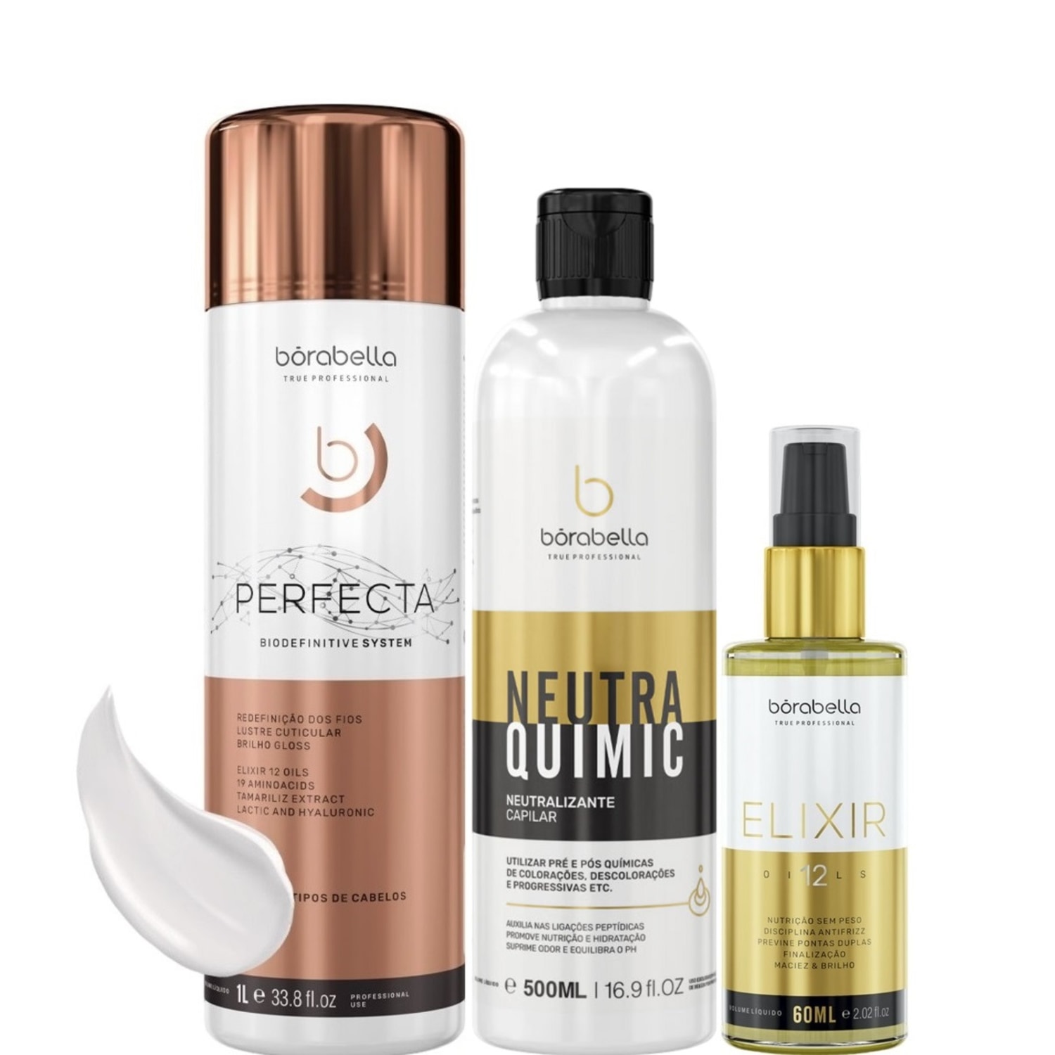 Kit Borabella Perfecta Neutra Elixir (3 Produtos)