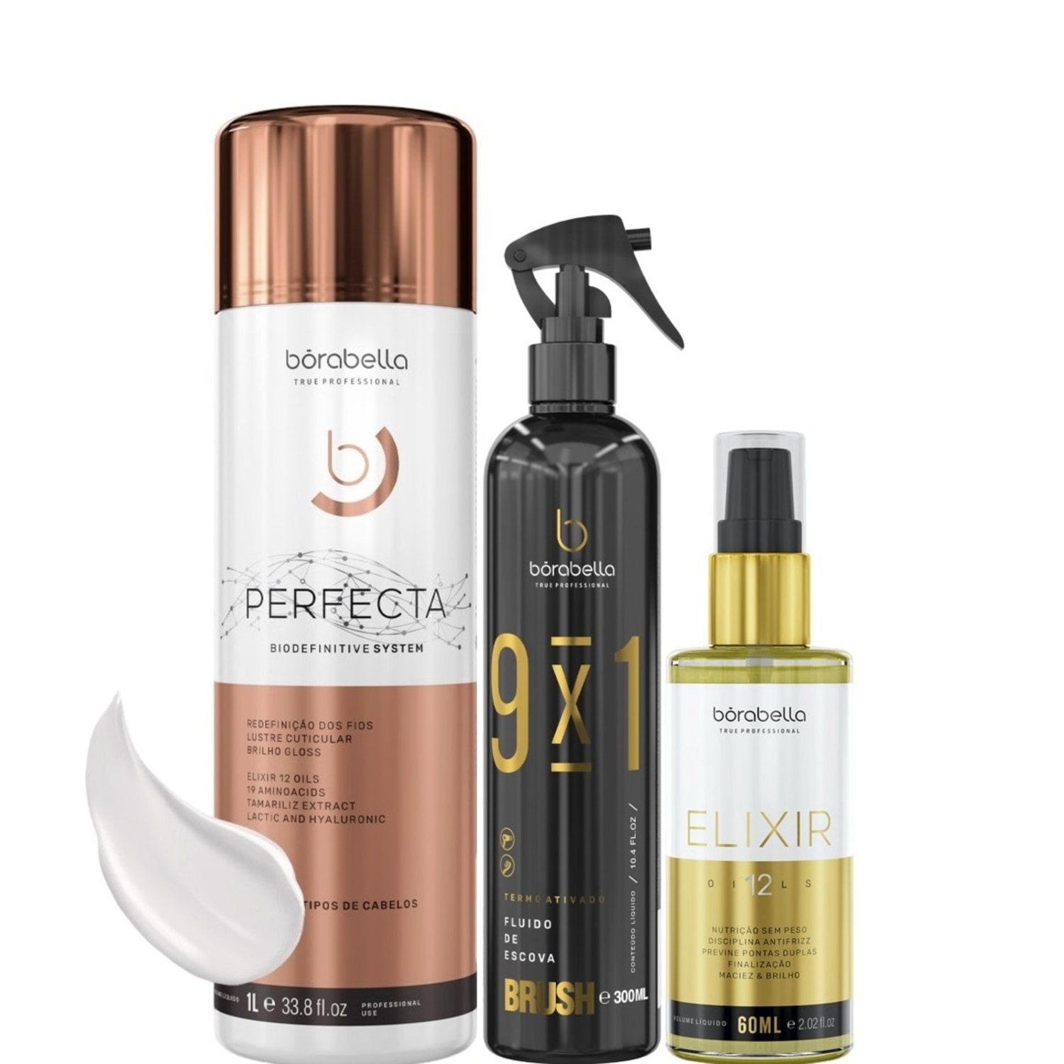 Borabella Perfecta 1L + Fluido de Escova 300ml + Elixir 60ml