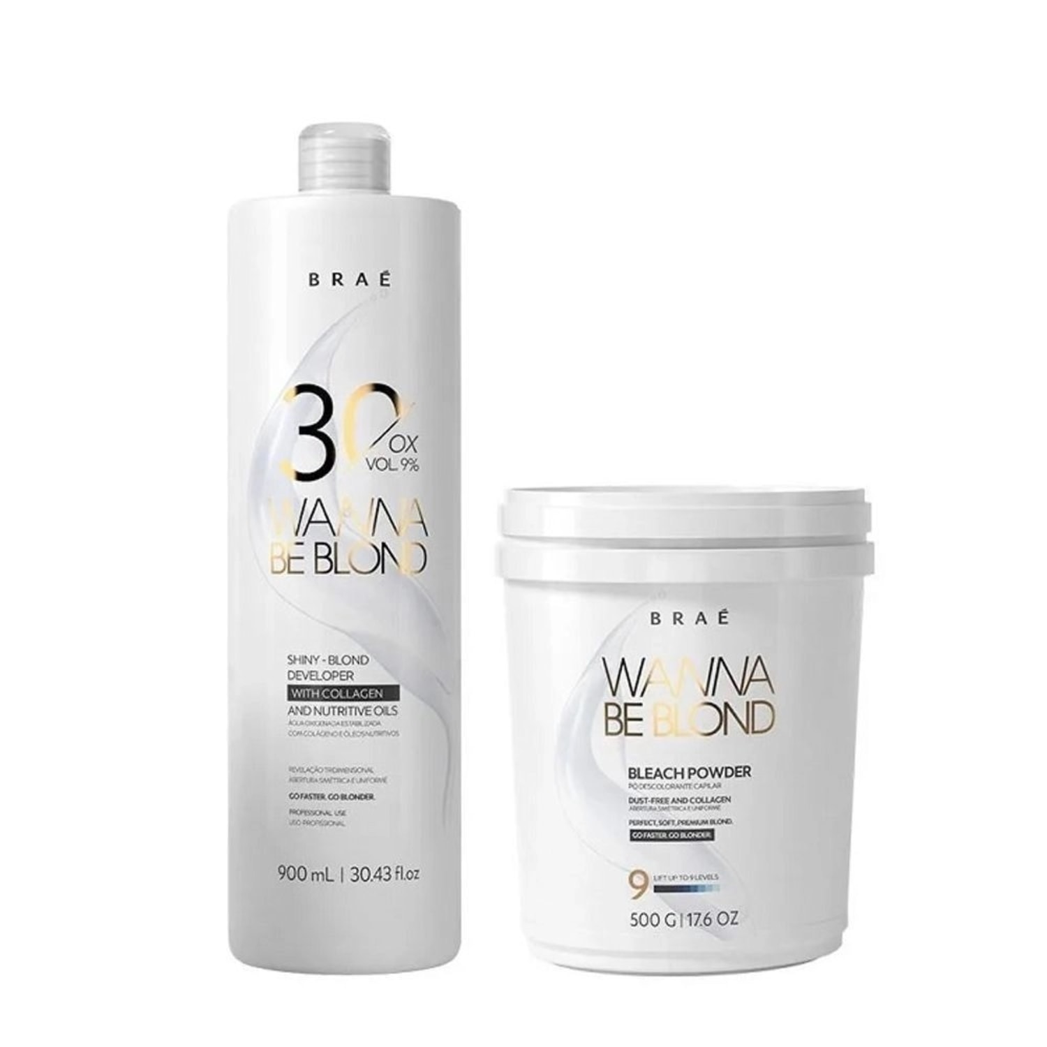 Kit Braé Wanna Be Blond Duplo 9% (2 Produtos)