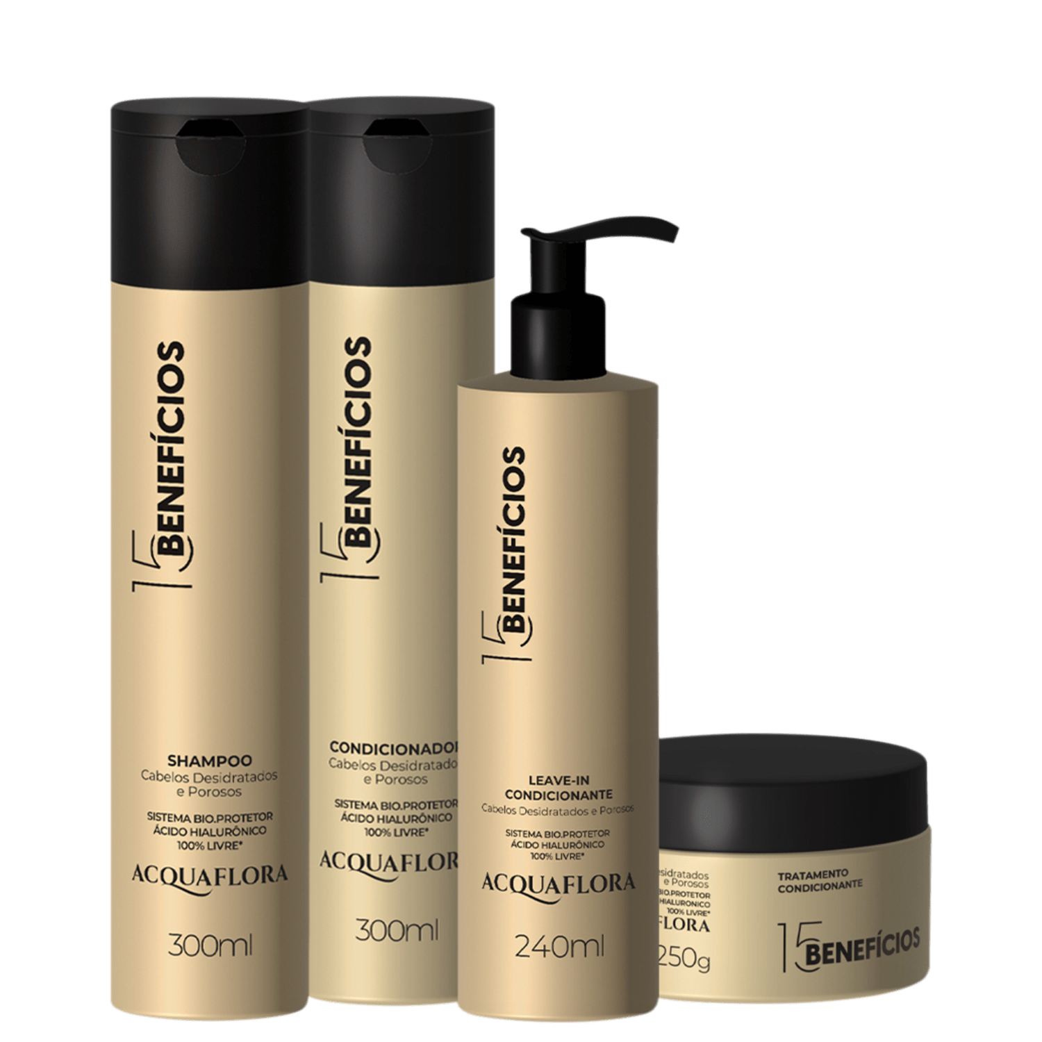 Kit Acquaflora 15 Benefícios (4 Produtos)