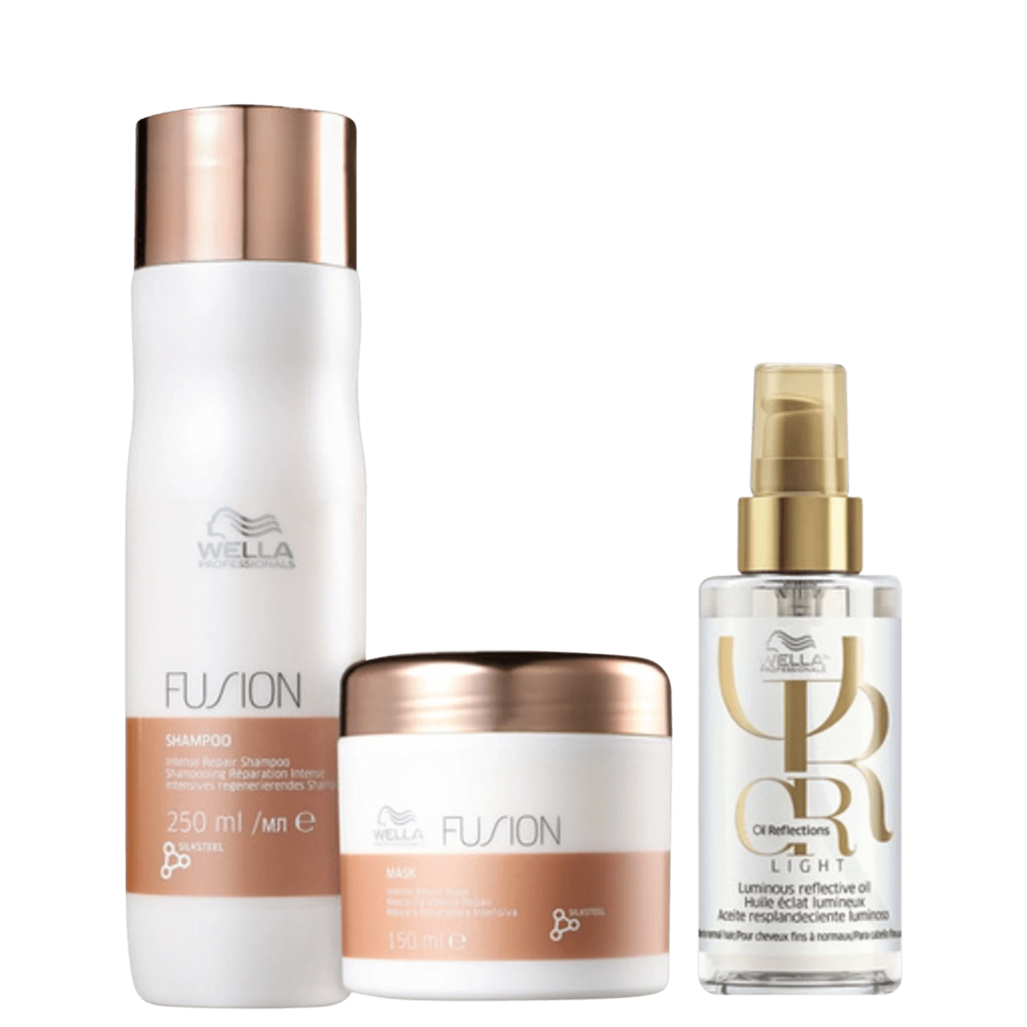 Kit Wella Professionals Fusion Oil Reflections Home (3 Produtos)