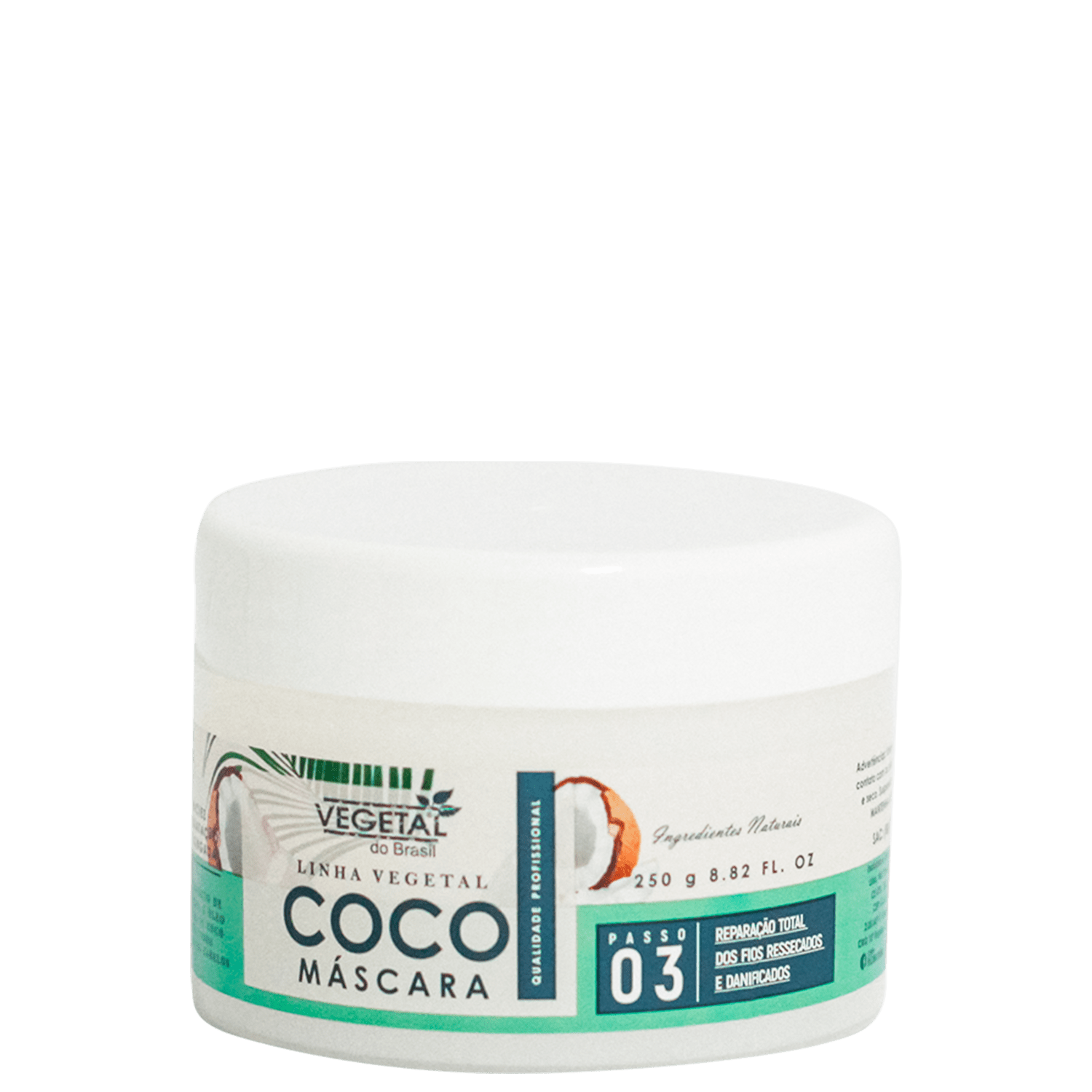 Vegetal do Brasil Linha Vegetal Coco Passo 03 - Máscara Capilar 250g