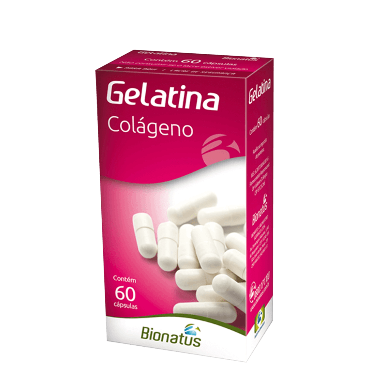 Bionatus Gelatina de Colágeno - Suplemento Alimentar (60 Cápsulas)