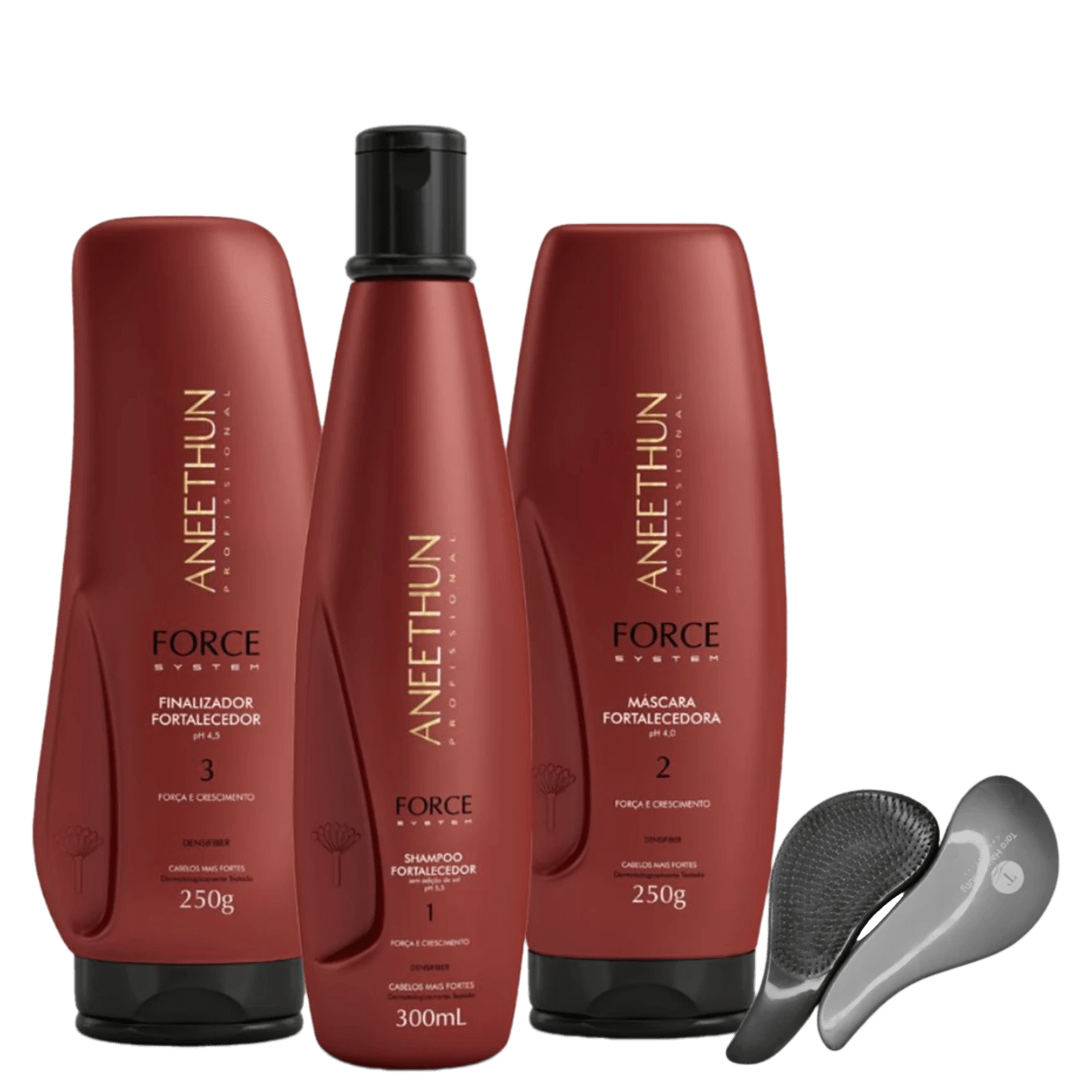 Kit Aneethun Force Shampoo, Máscara e Finalizador+Brinde