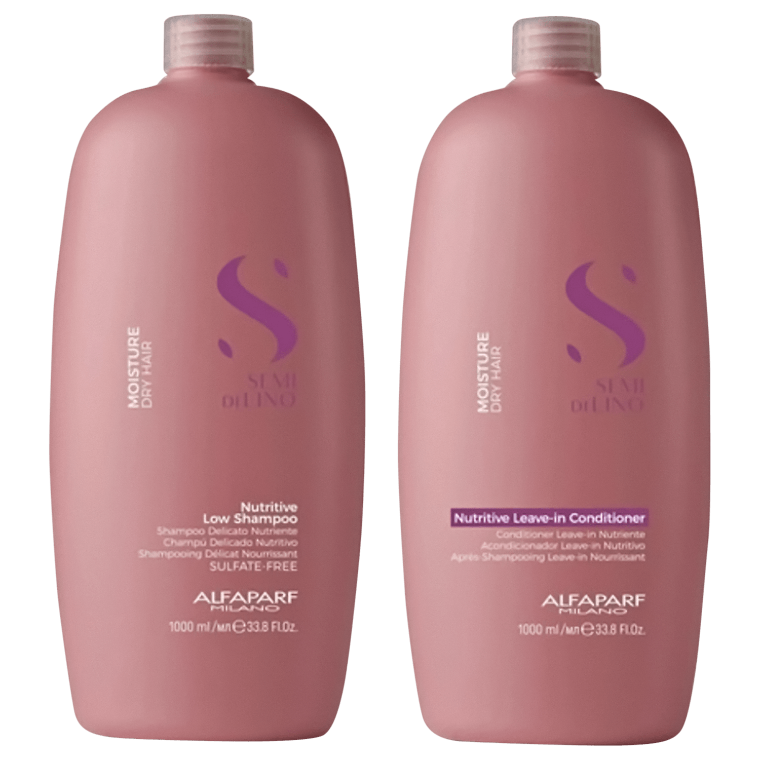 Shampoo e Leave In Alfaparf Semi Di Lino Moisture 1 Litro