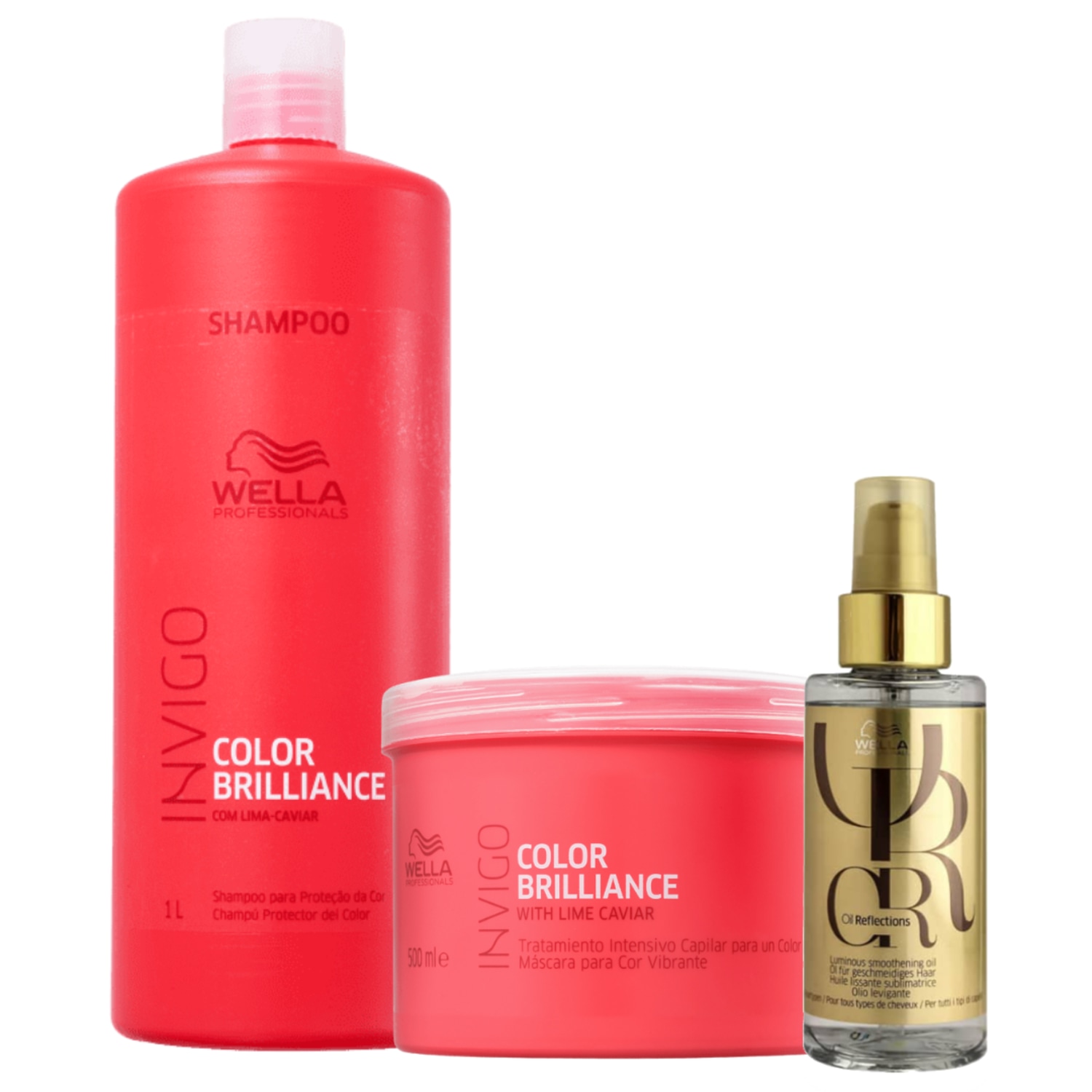 Kit Wella Professionals Invigo Color Brilliance Trio Salon Shine (3 Produtos)