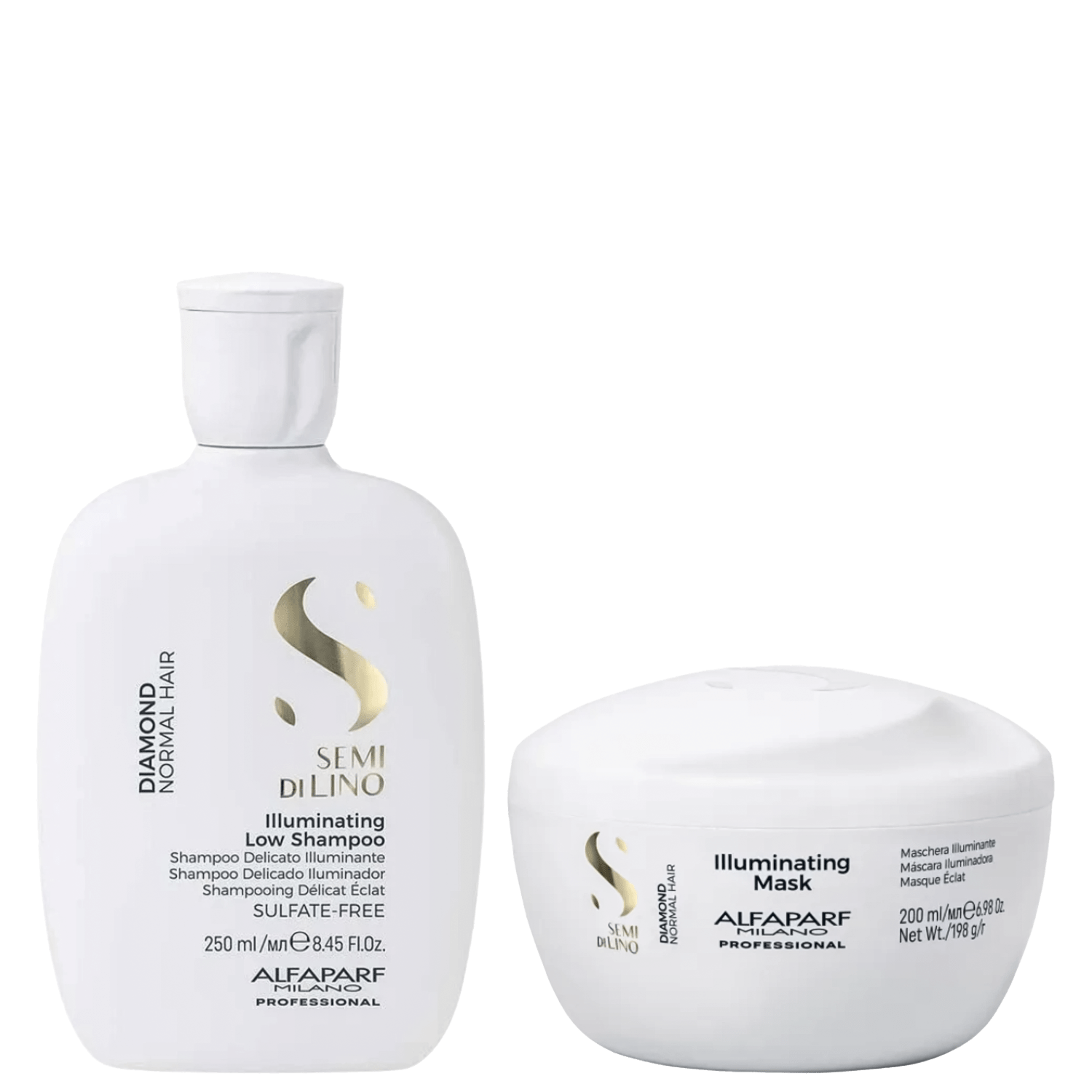 Kit Semi Di Lino Diamond Shampoo 250ml E Máscara 200ml