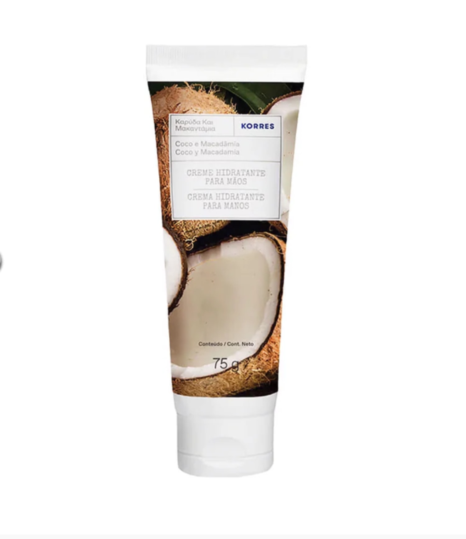 Korres Coco e Macadâmia - Creme Hidratante para as Mãos 75g