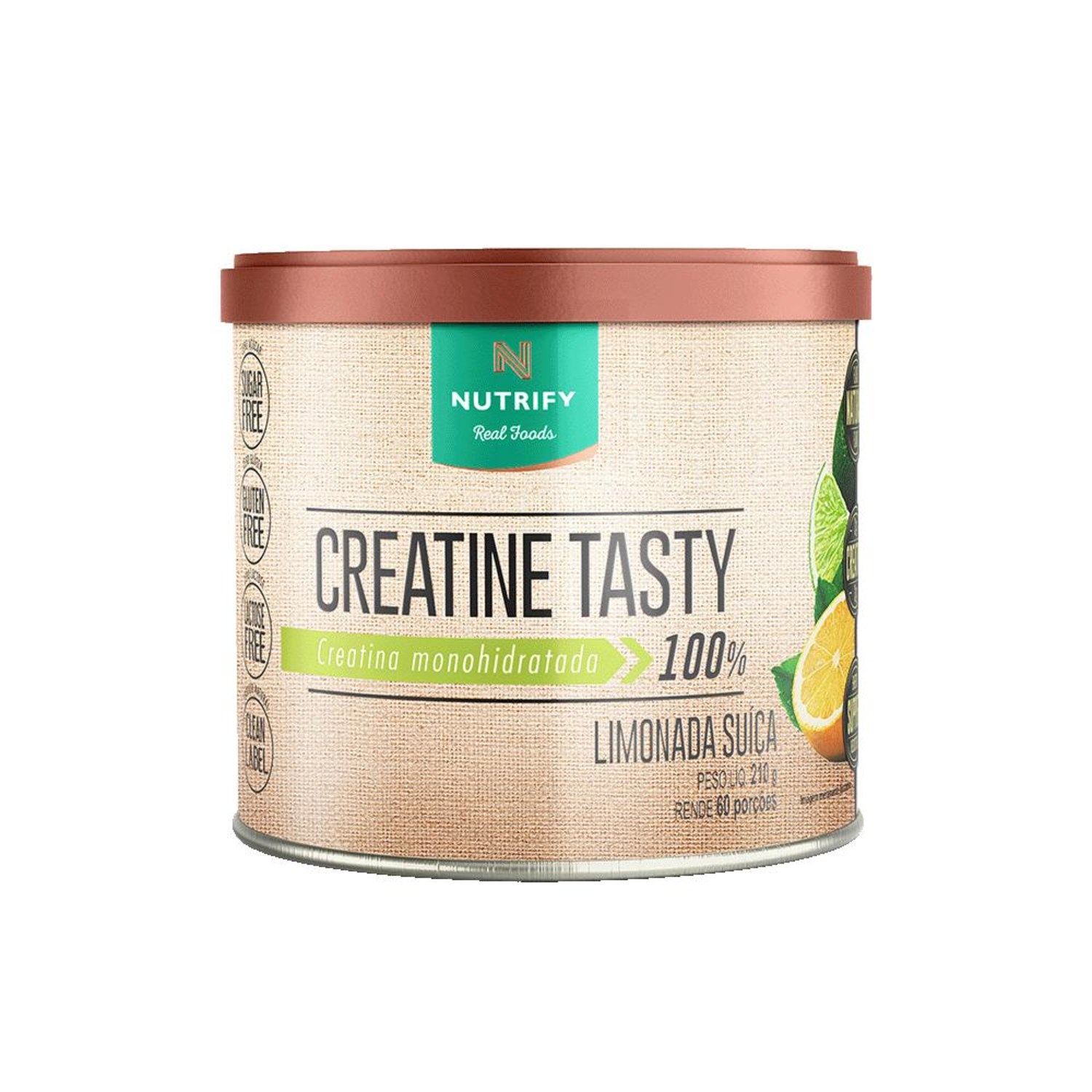 Nutrify Creatine Tasty Creatina Monohidratada 100% Limonada Suíça - Suplemento Alimentar em Pó 210g