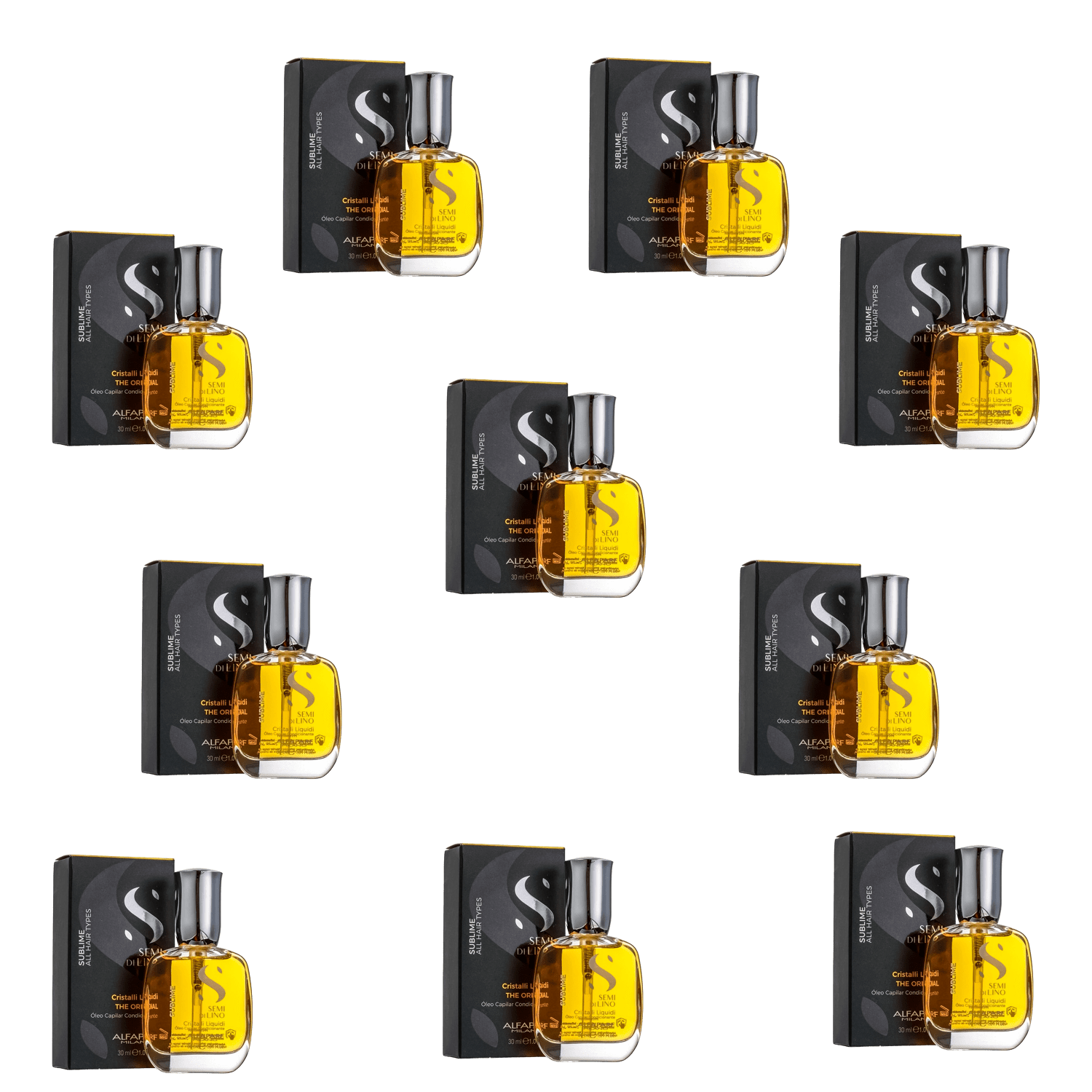 Kit 10 Óleo Cristalli Semi Di Lino 30ml