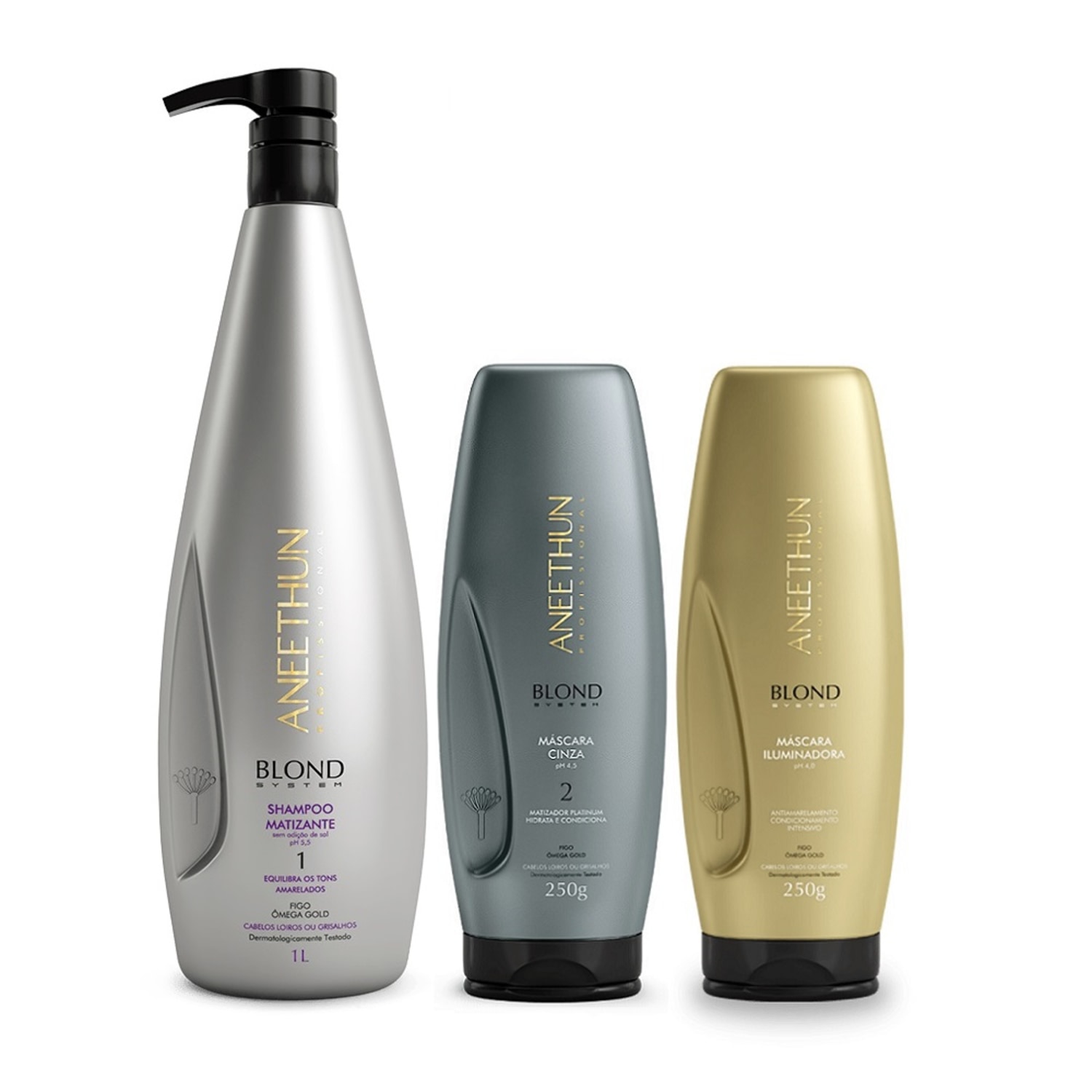 Kit Aneethun Blond System Trio de Tratamento (3 Produtos)