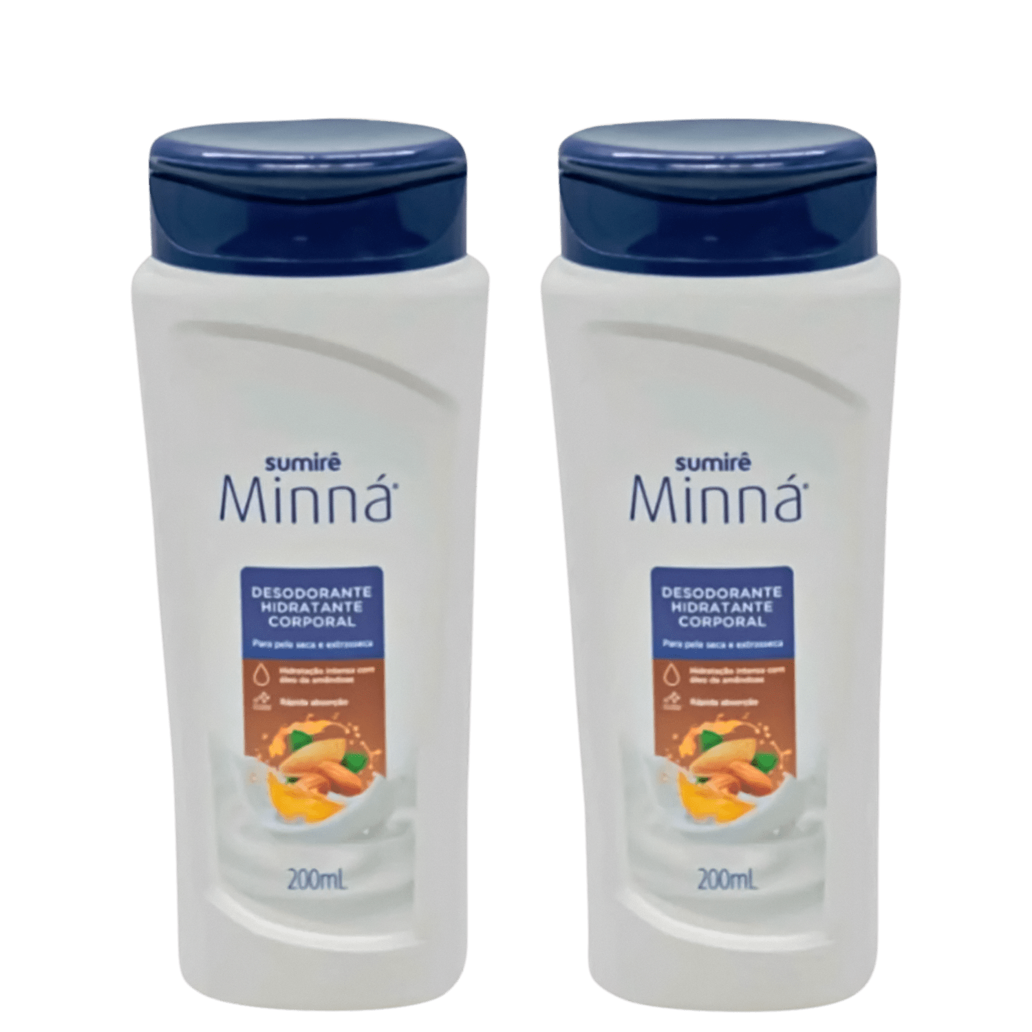 Kit Creme Hidrantate Corporal Minná Pele Seca 200ml (2 unidades)