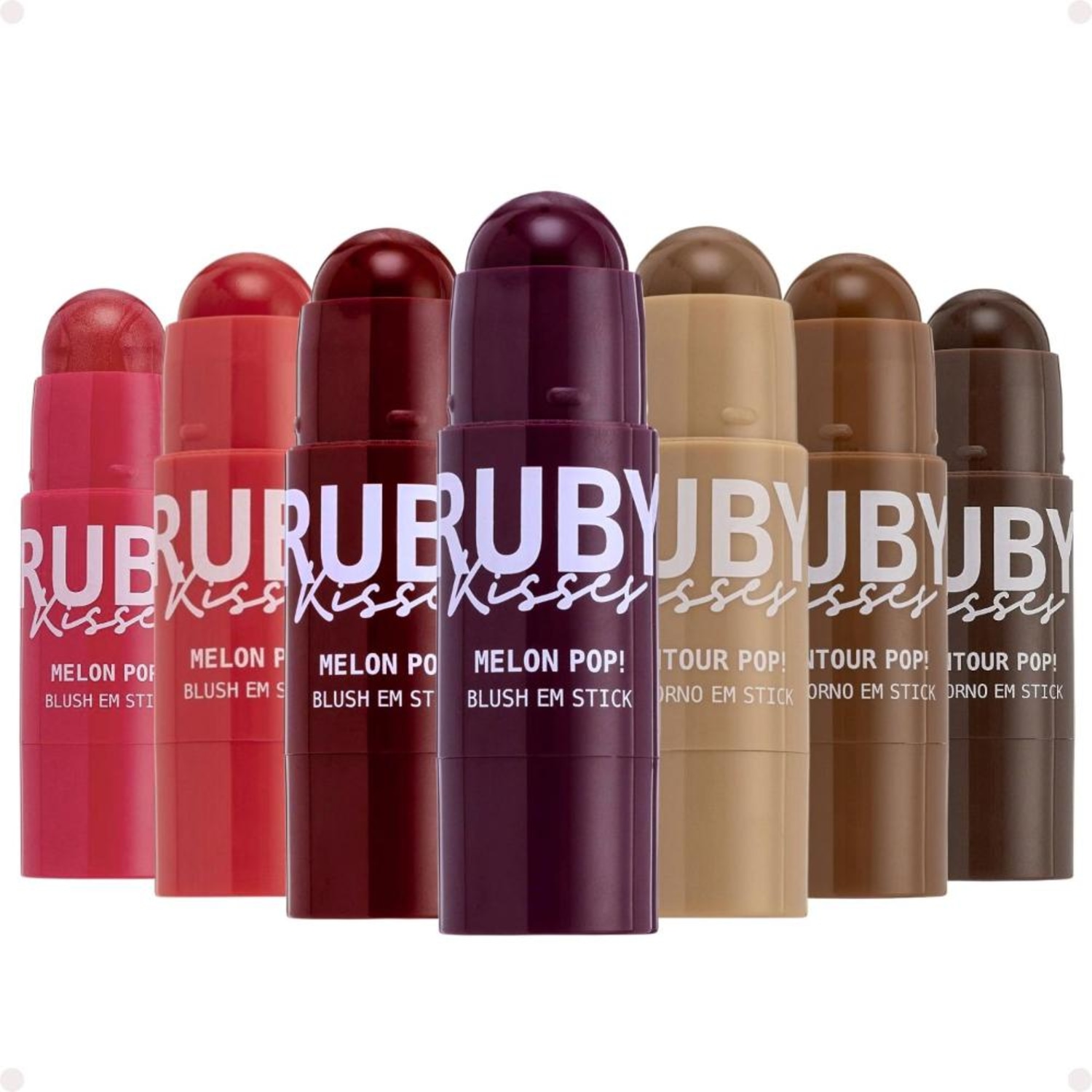 Kit Blush + Contorno em Stick Ruby Kisses Com 7