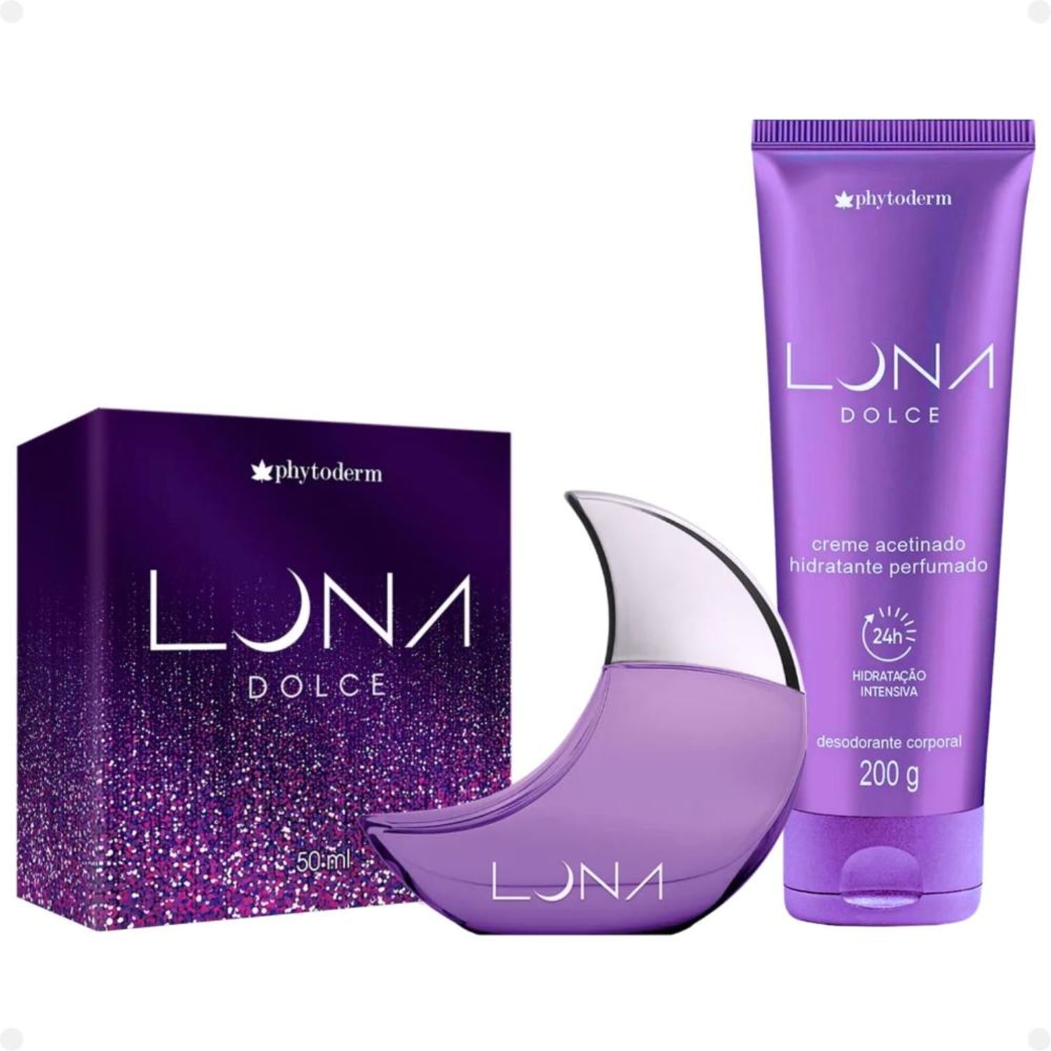 Kit Deo Colônia + Hidratante Perfumado Phytoderm Luna Dolce