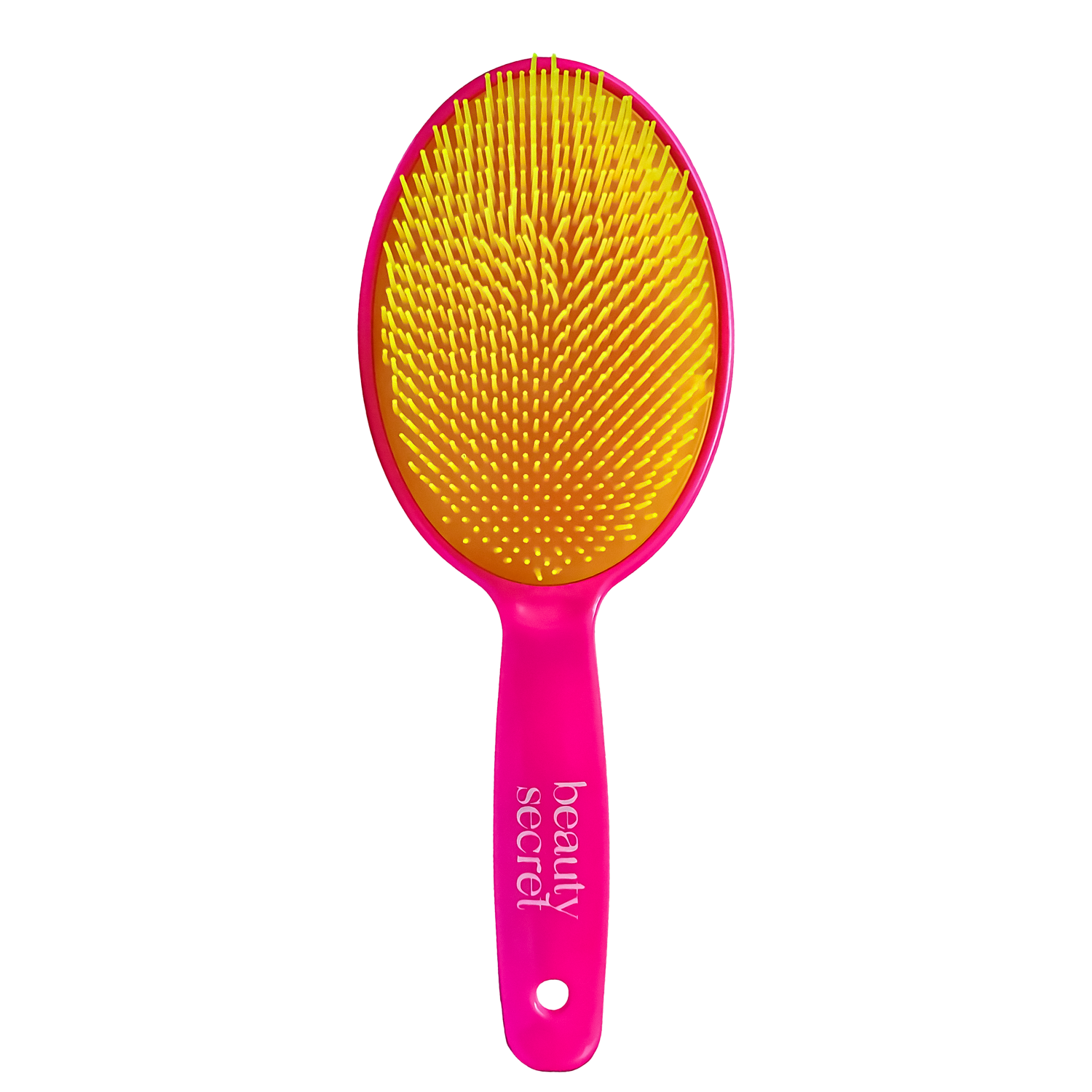 Beauty Secret Raquete Oval Cerdas Amarela - Escova de Cabelo