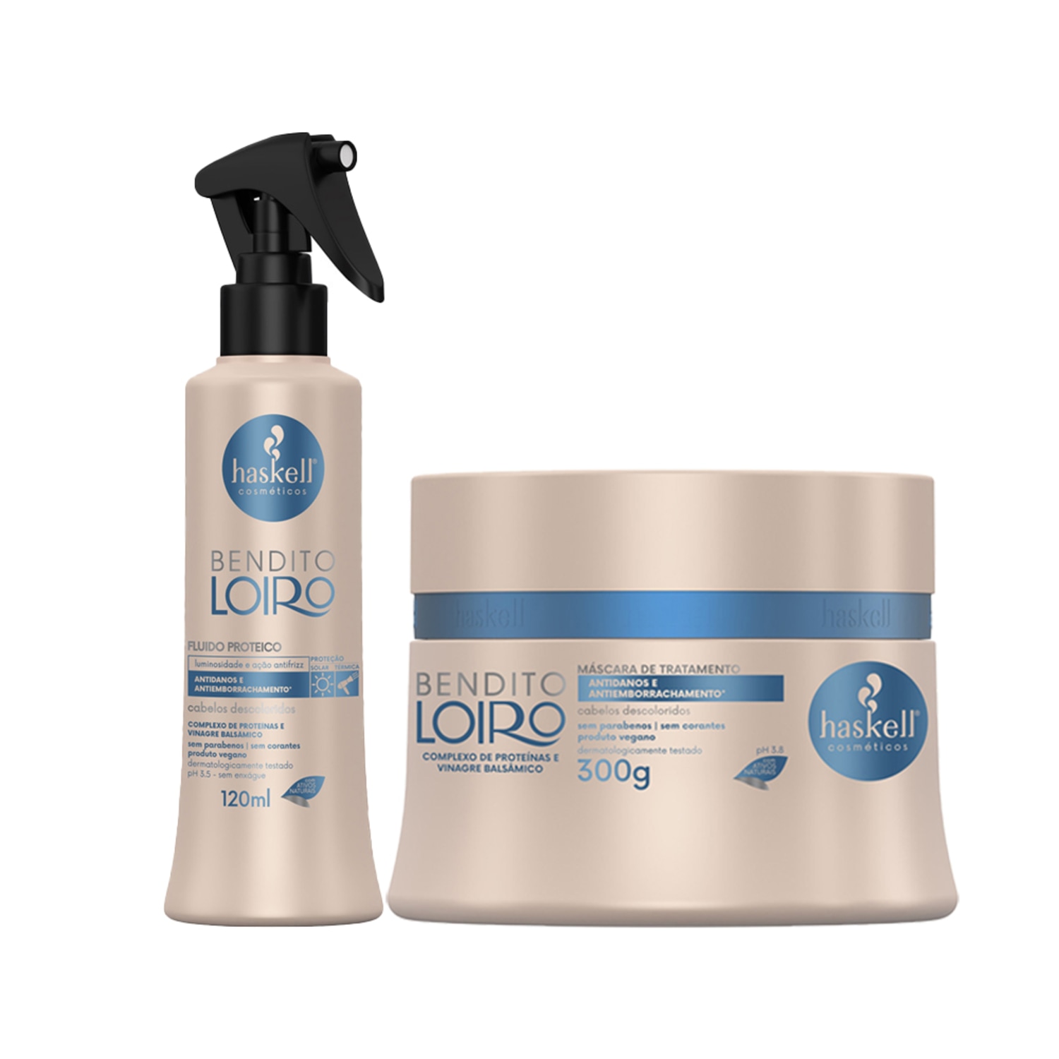 Kit Bendito Loiro Haskell Máscara 300g + Fluído
