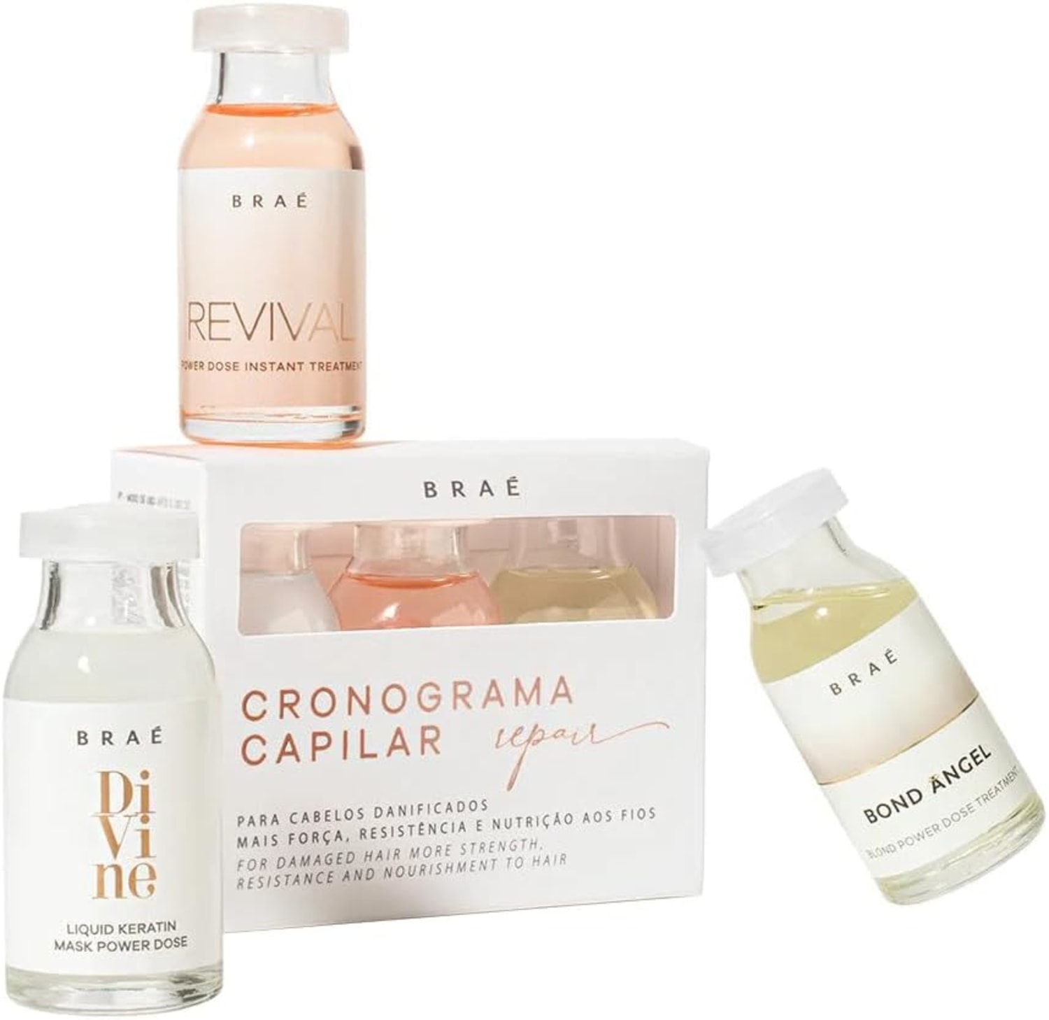 Kit Cronograma Capilar Repair Braé 3 ampolas