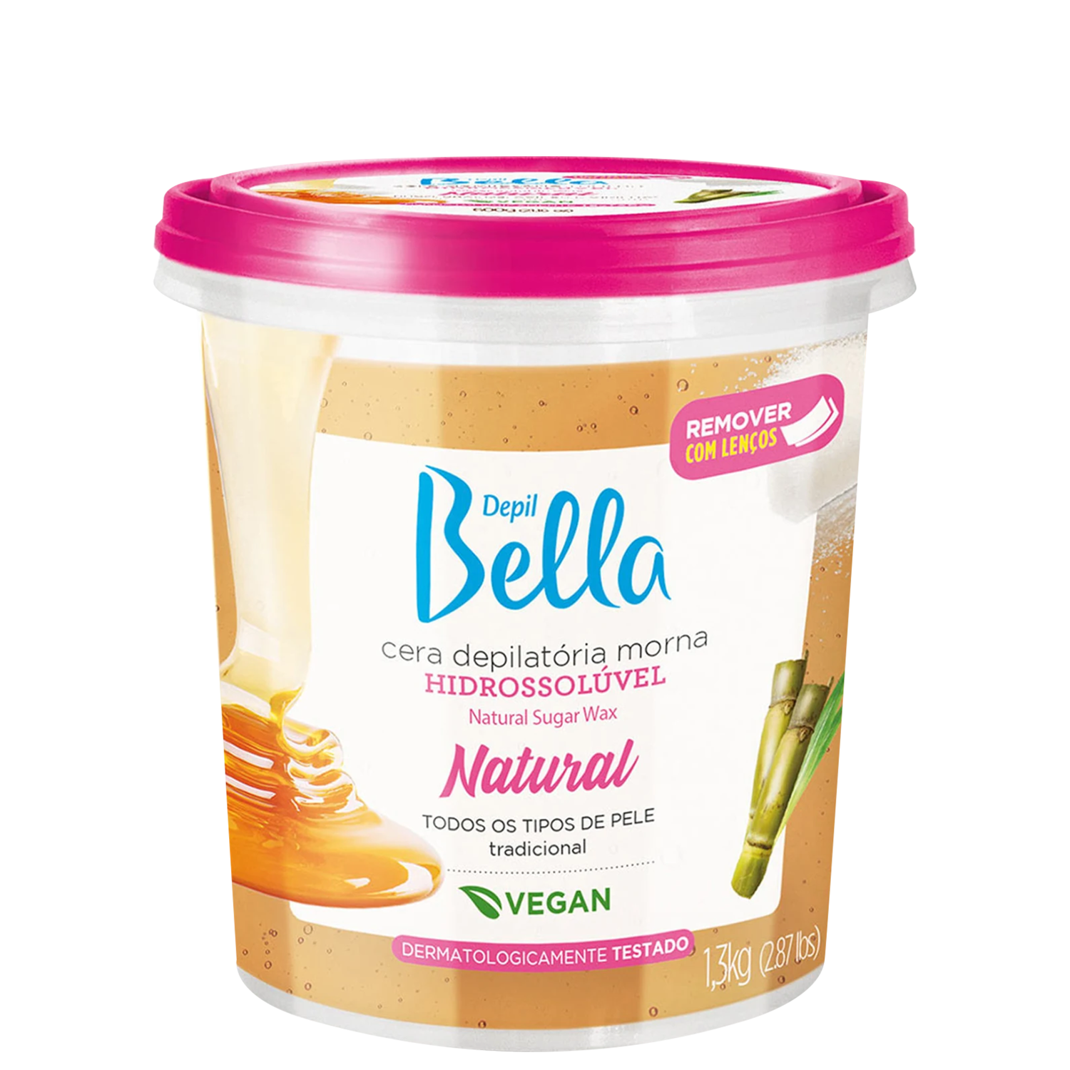 Depil Bella Natural - Cera Depilatória Hidrossolúvel 1,3kg