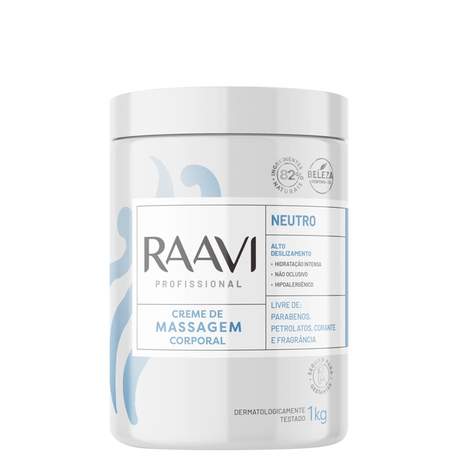Raavi Dermocosméticos Neutro - Creme de Massagem Corporal 1Kg