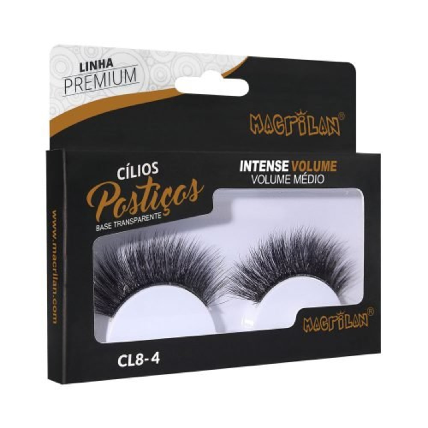 Cílios Postiços Intense Volume Médio - Macrilan - CL8-4