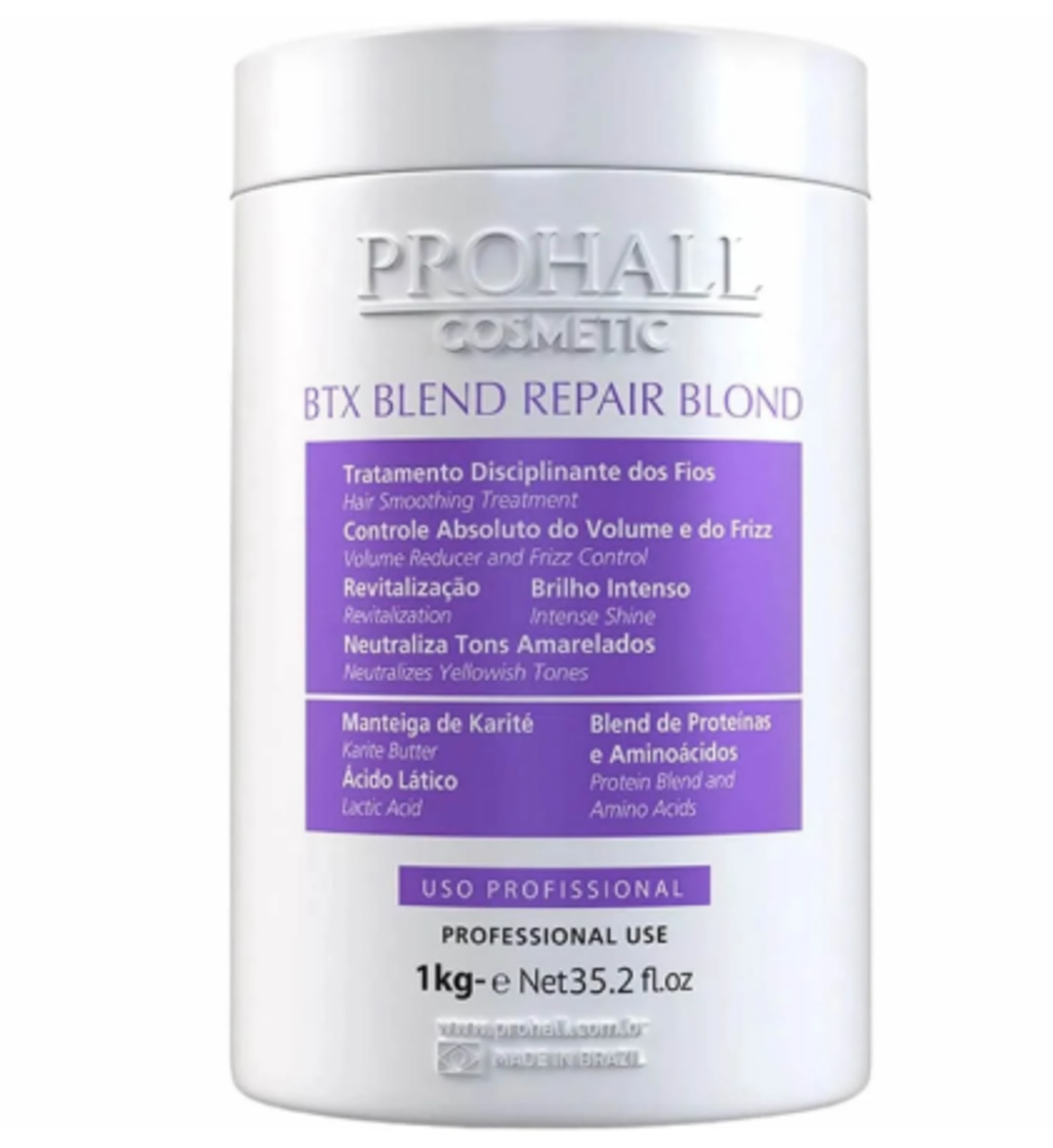 Prohall Cosmetic BTX Blend Repair Blond - Selagem Orgânica 1kg