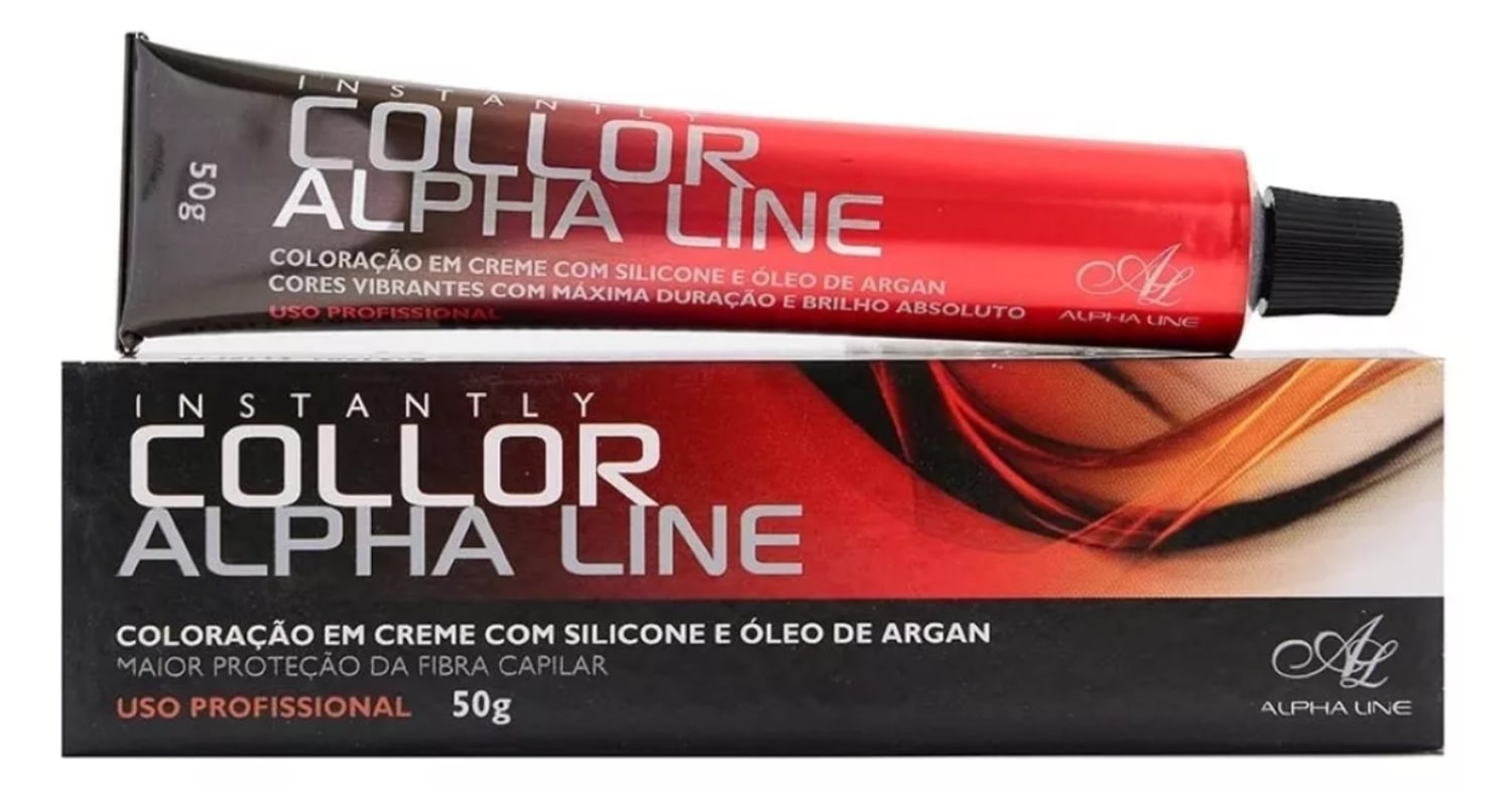 Alpha Line Instantly Collor 7.0 Louro Médio - Coloração em Creme 50g