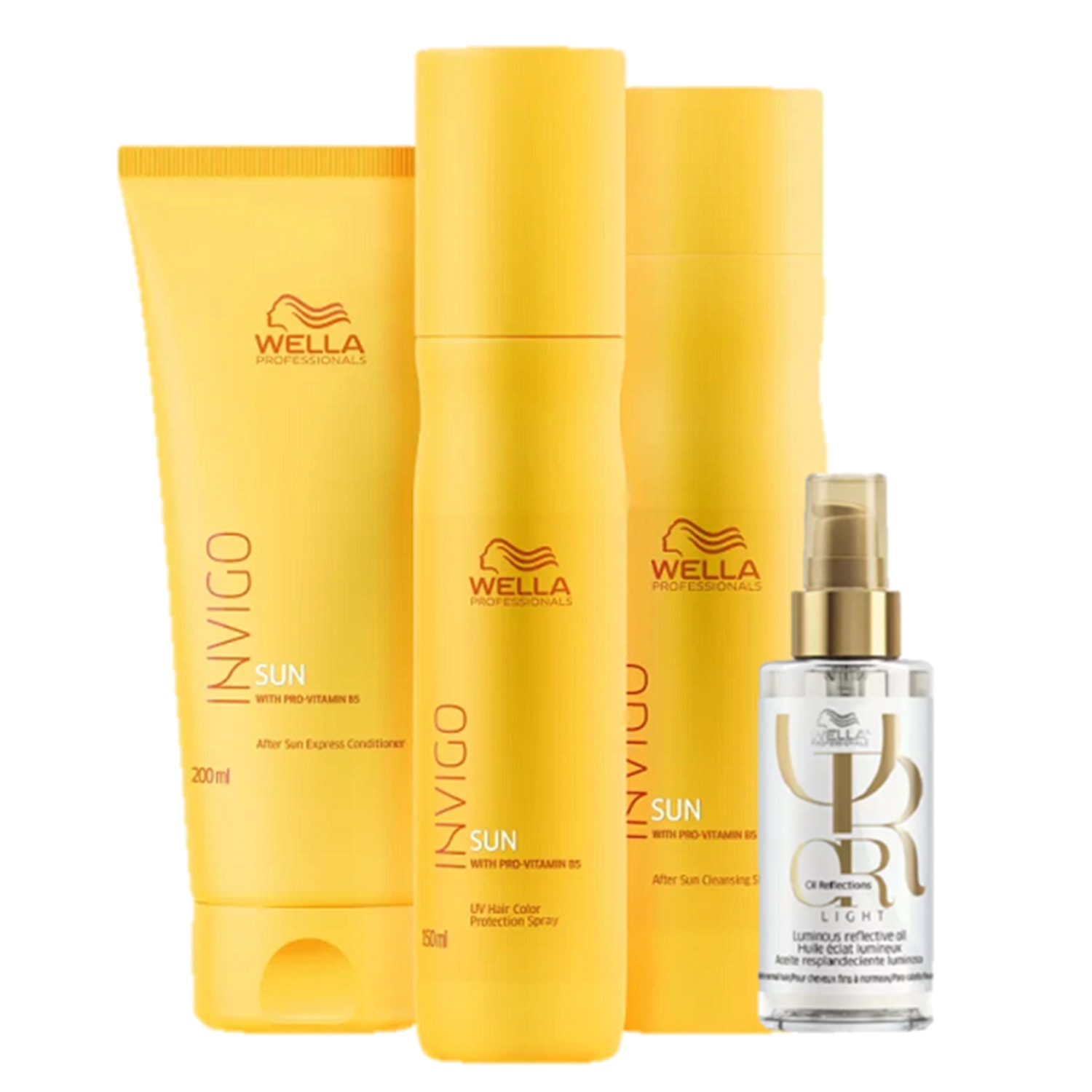 Kit Wella Professionals Invigo Sun & Oil Reflections Light (4 Produtos)
