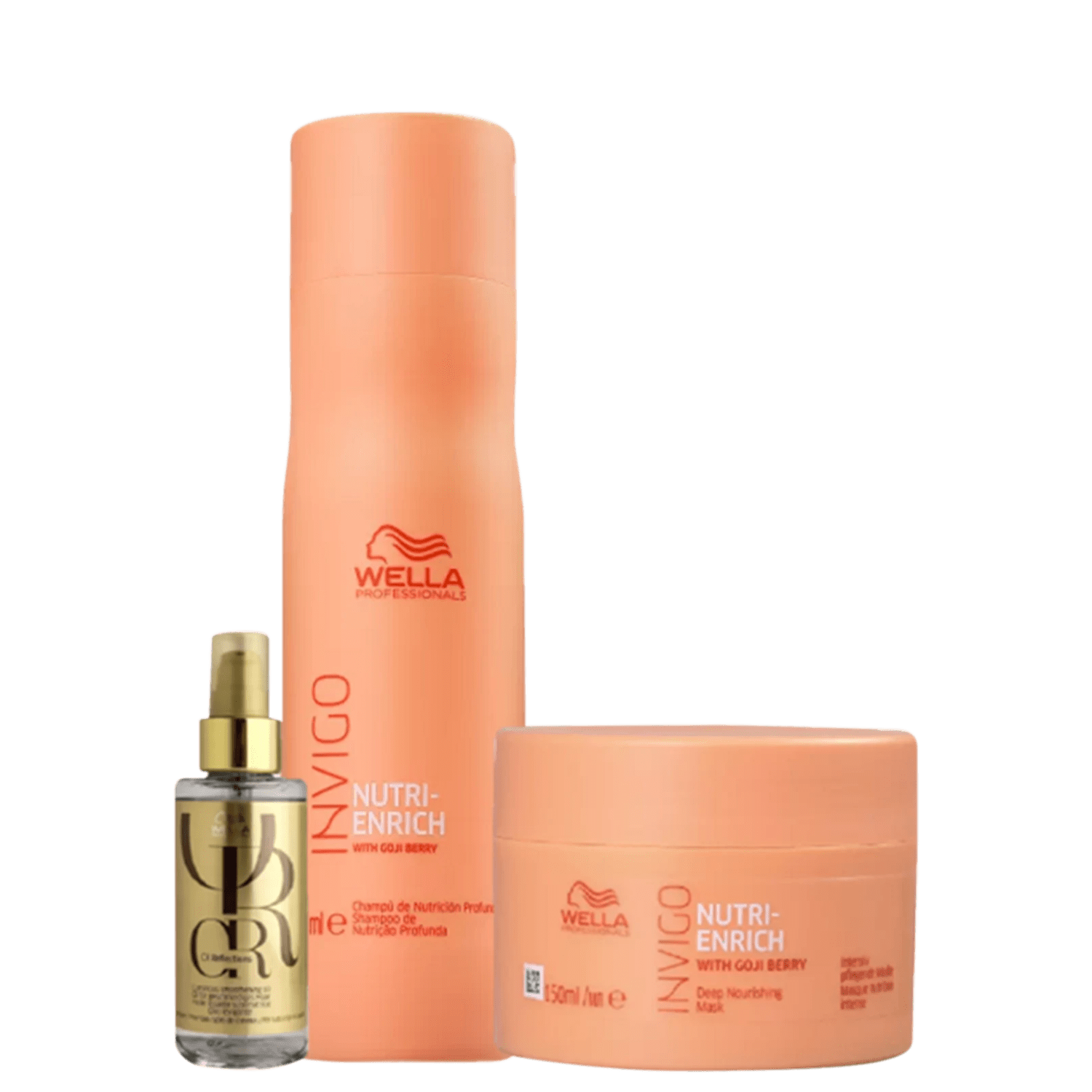 Kit Wella Professionals Invigo Nutri-Enrich & Oil Reflections Trio Tratamento (3 Produtos)