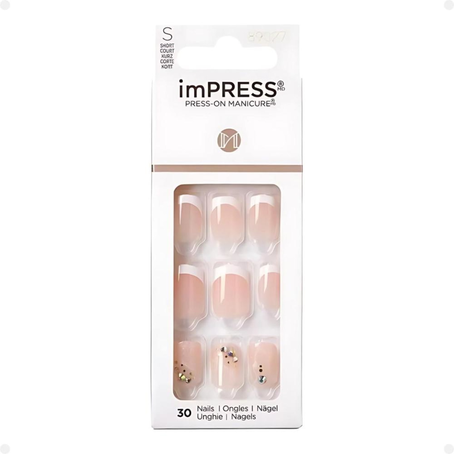 Kiss New York imPRESS My Worth Francesinha - Unhas Postiças Autocolantes (30 Unidades)