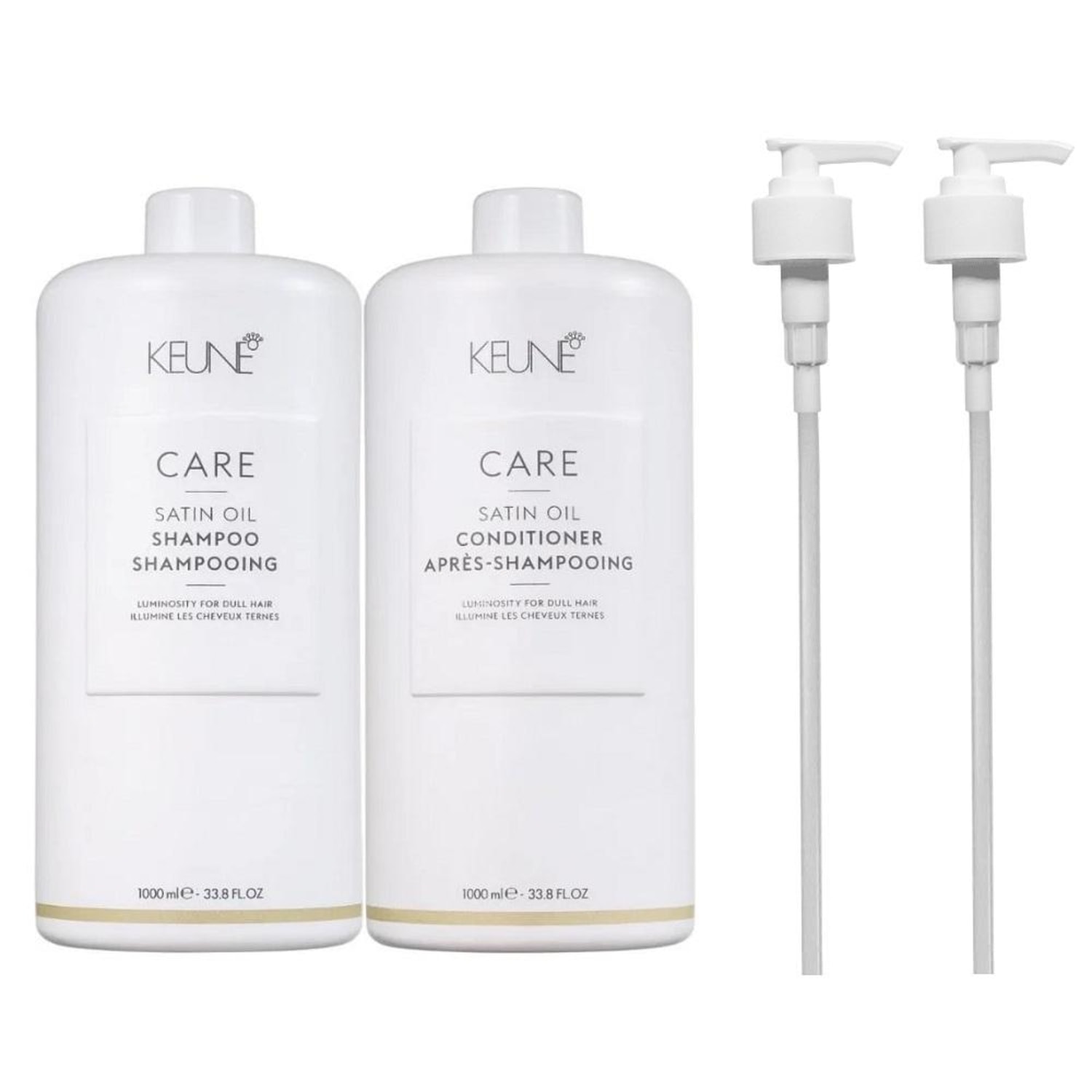 Kit Keune Care Satin Oil Salon Basic + Pump (4 Produtos)