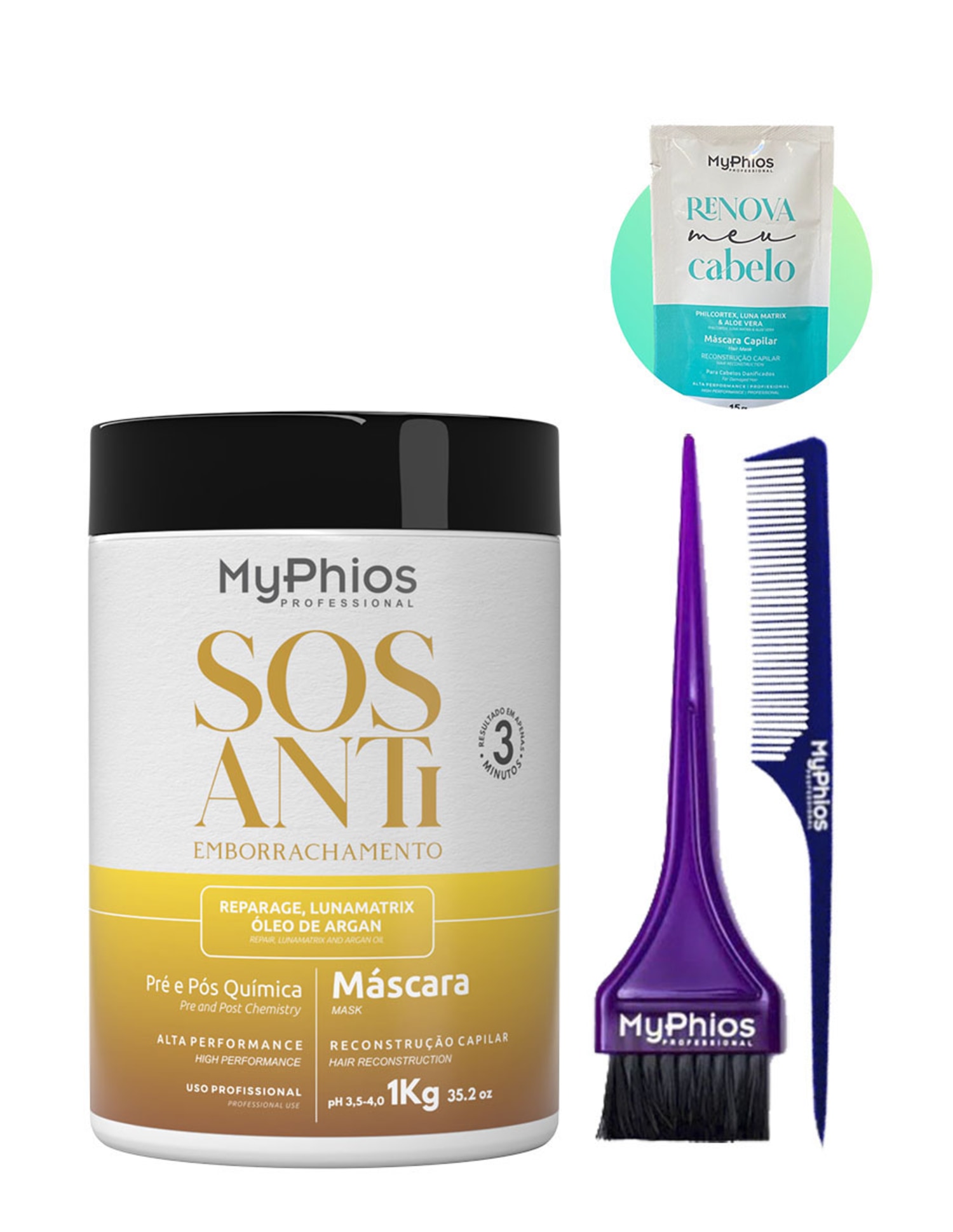 Myphios Máscara Reconstrutora Sos Antiemborrachamento 1 Kg