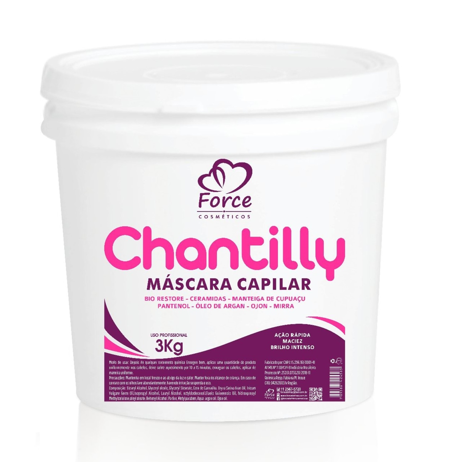 Máscara Capilar Chantilly Hidratação Profissional 3Kg