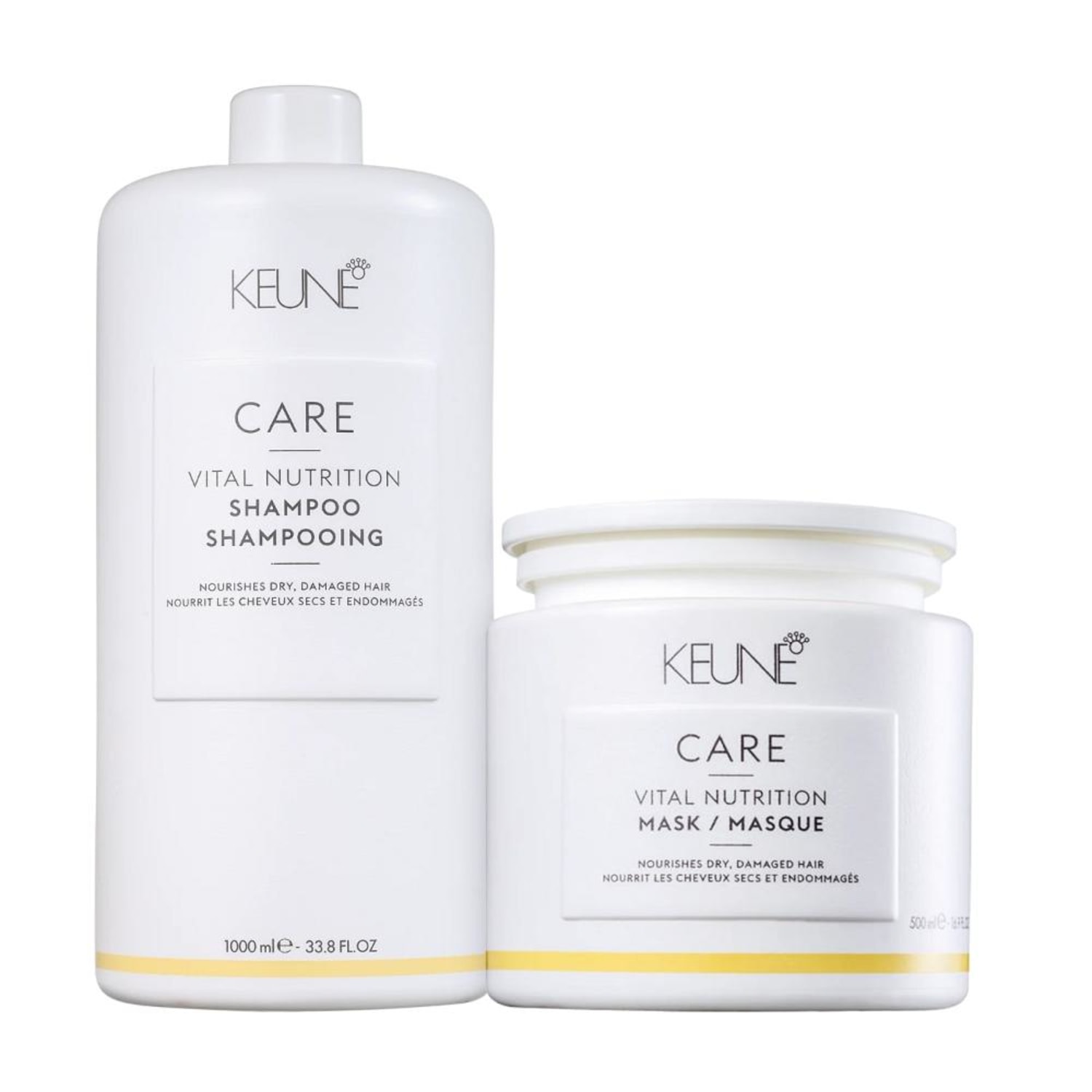 Kit Keune Care Vital Nutrition Shampoo 1000ml + Máscara 500ml