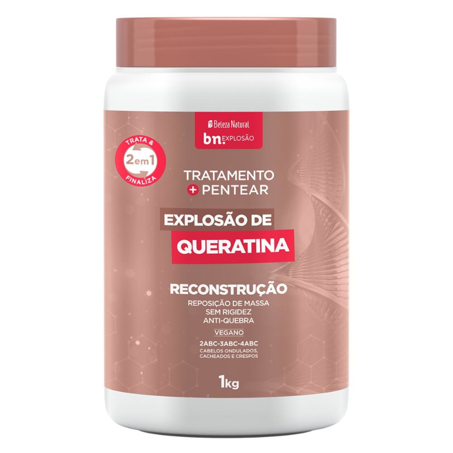 Tratamento e Pentear Explosão de Queratina de 1kg 2 em 1