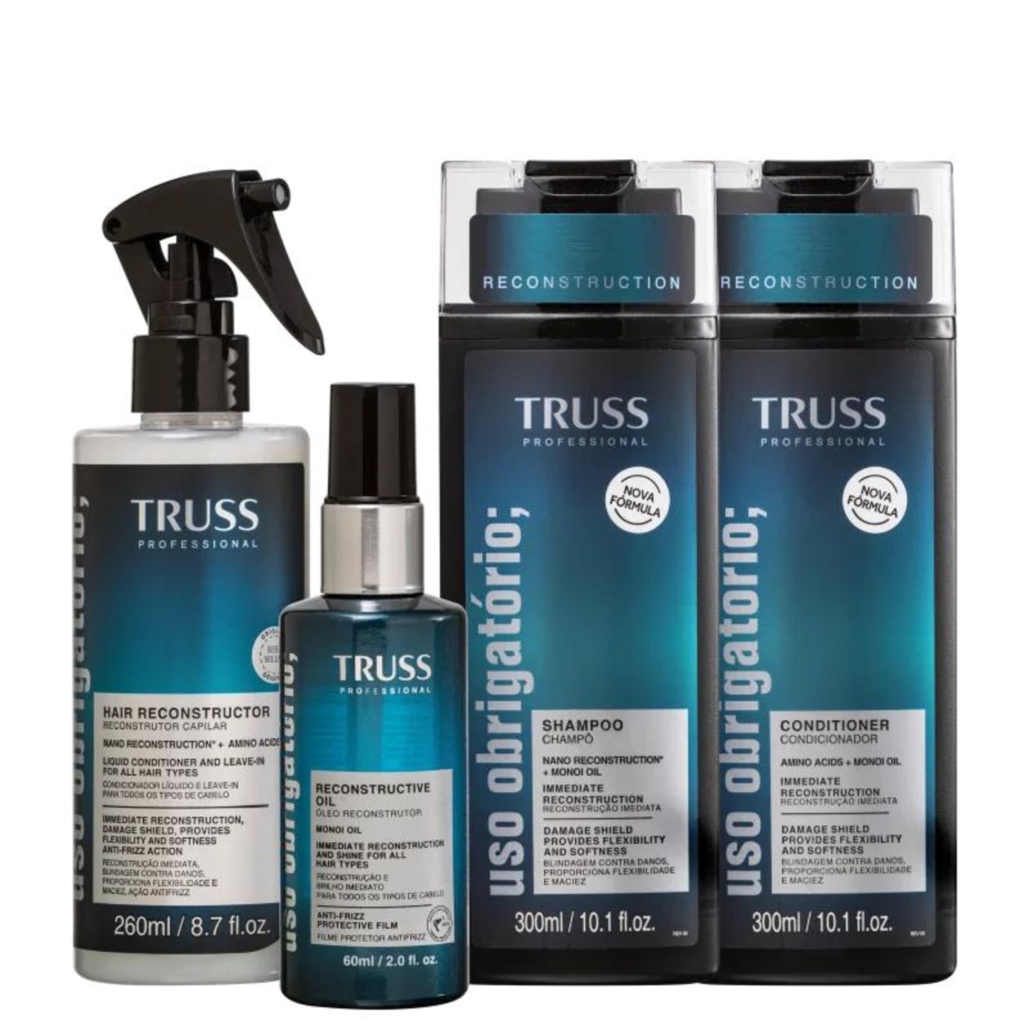 Kit TRUSS Uso Obrigatório Antiafinamento (4 Produtos)