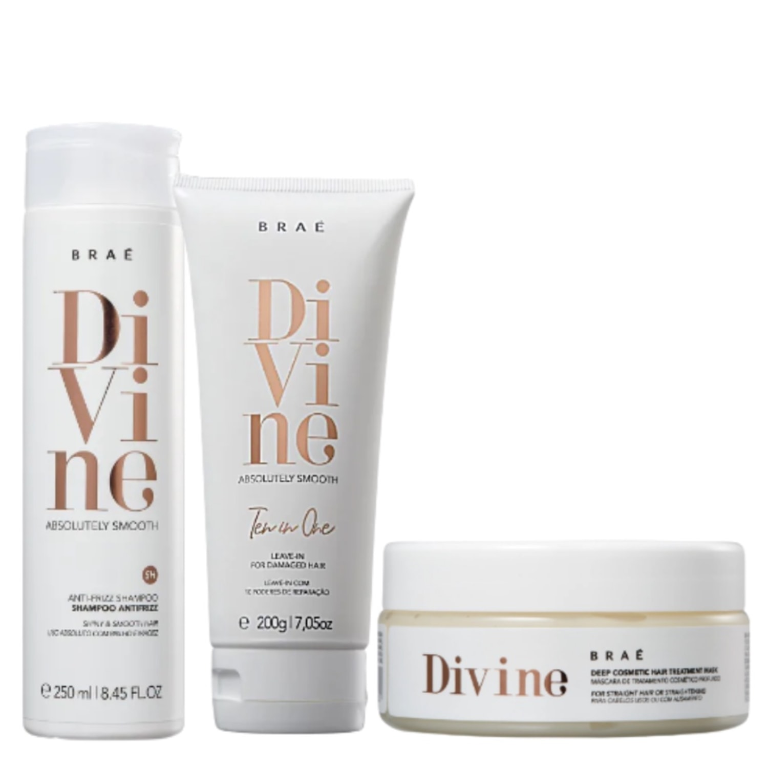 Braé Divine Kit Shampoo + Máscara + Leave-in