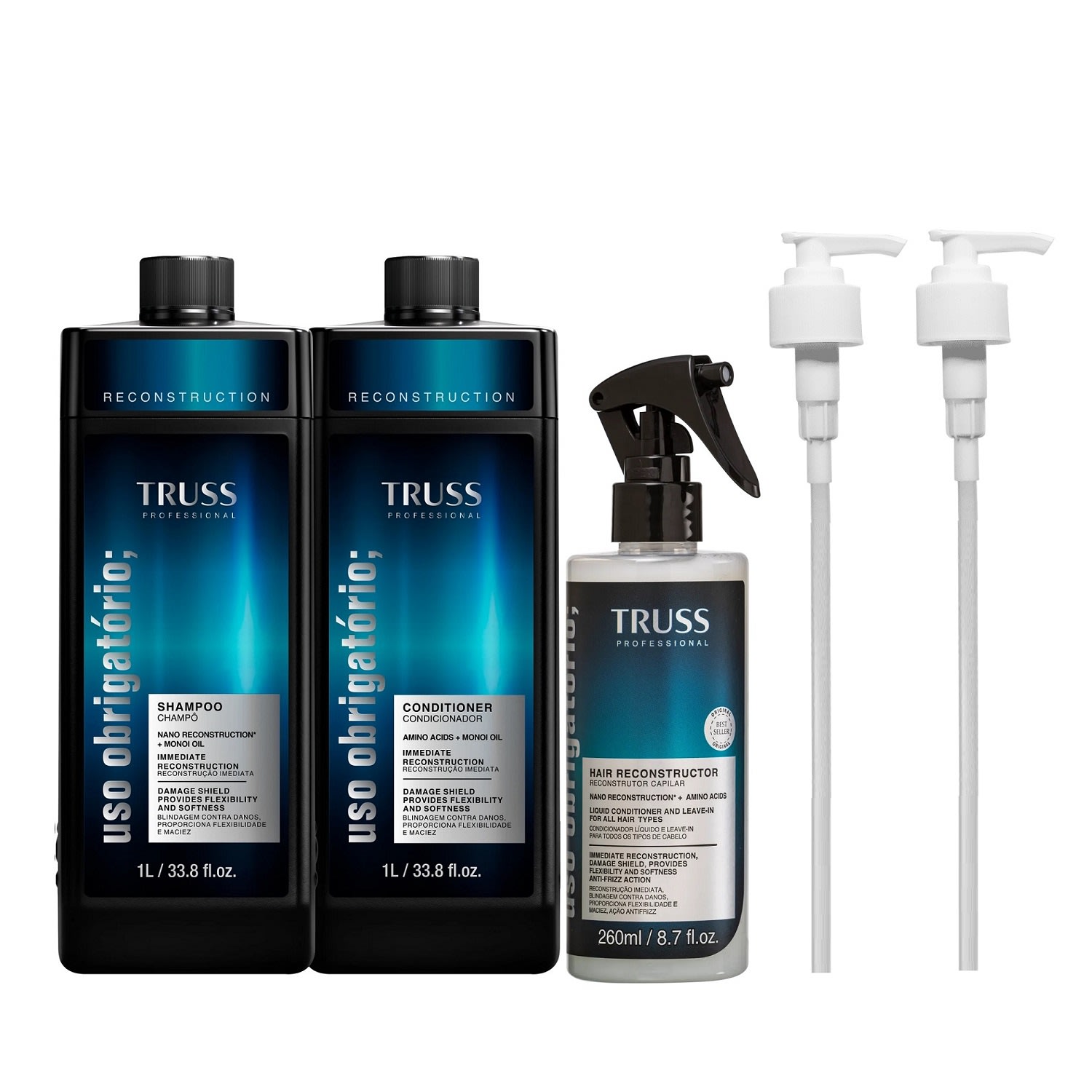 Kit TRUSS Uso Obrigatório Hair + Válvula Pump (3 Produtos)